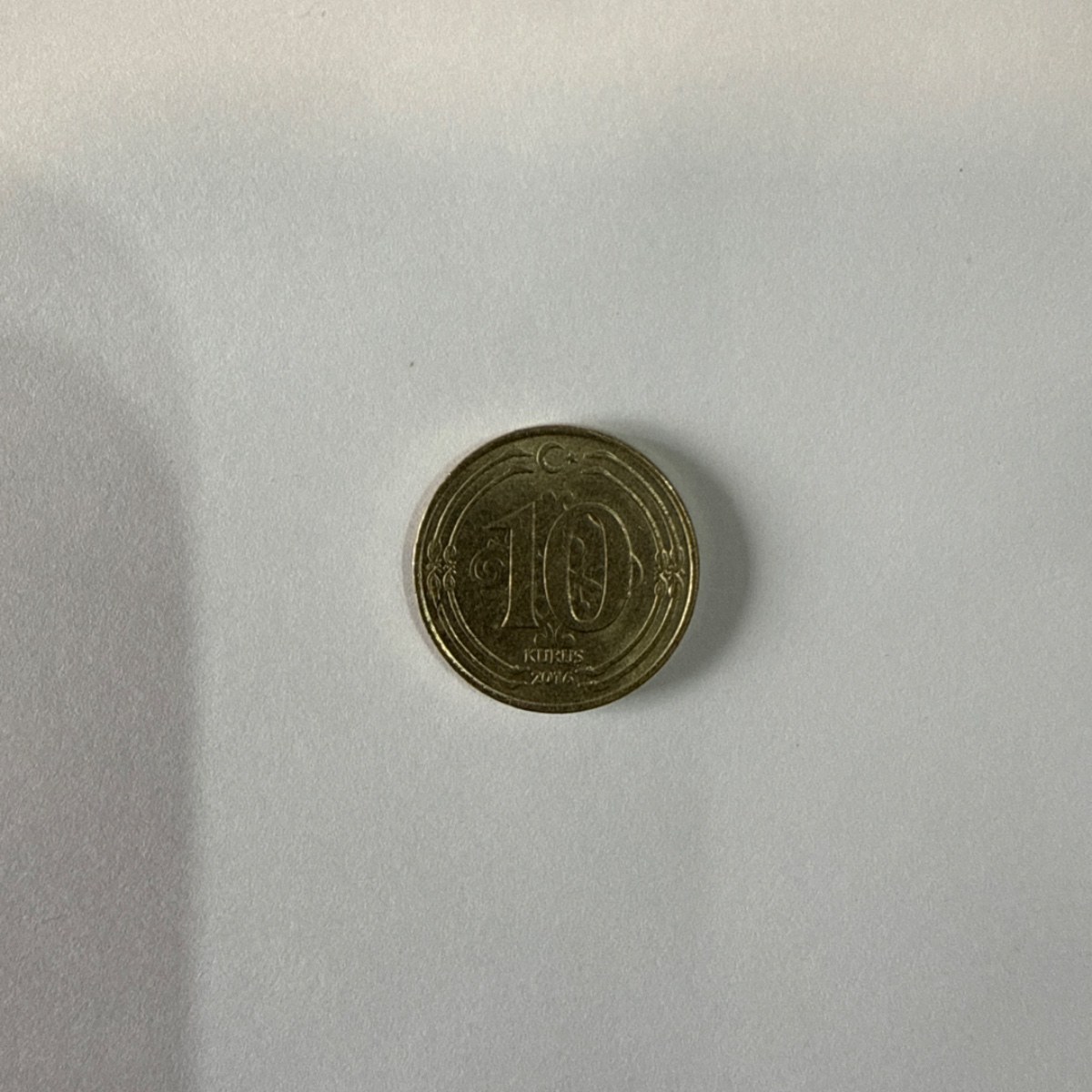 Anverso de 10 Kurus, 2016