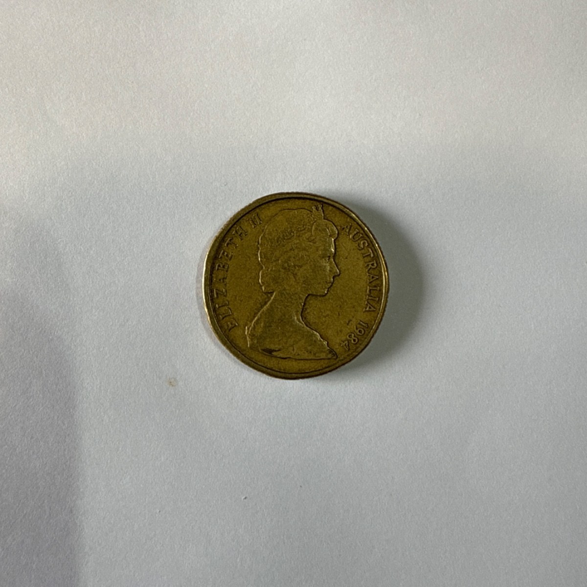 Reverso de 1 Dólar, 1984, Australia · Reina Isabel II