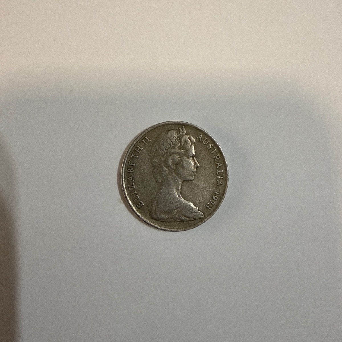 Reverso de 10 Centavos, 1973, Australia · Reina Isabel II