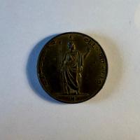 Reverso de 5 Liras, 1848