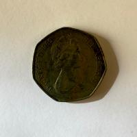 Reverso de 50 New Pence, 1969
