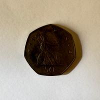 Anverso de 50 Pence, 2001