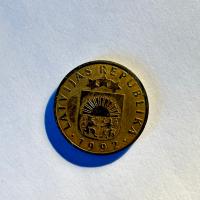 Reverso de 20 Santimu, 1992