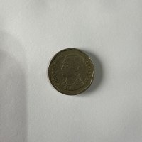 Reverso de 5 Baht, 1990