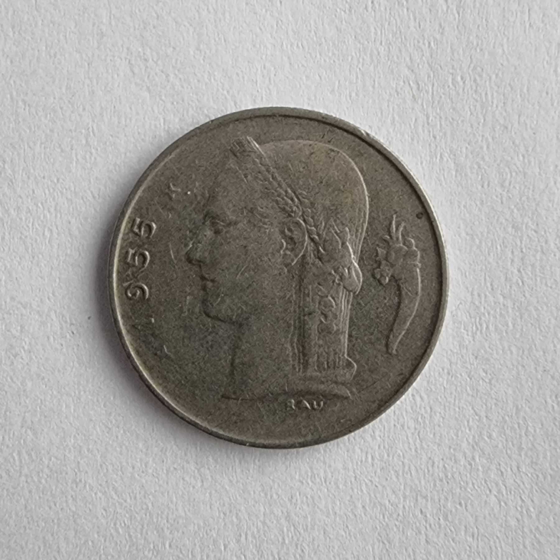 Anverso de 1 Fr, 1955