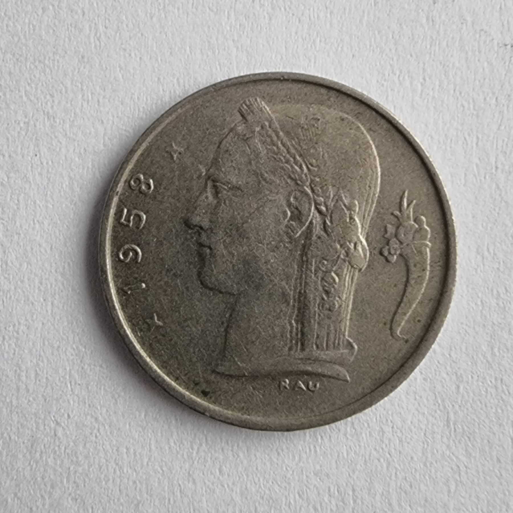 Anverso de 1 Fr, 1958