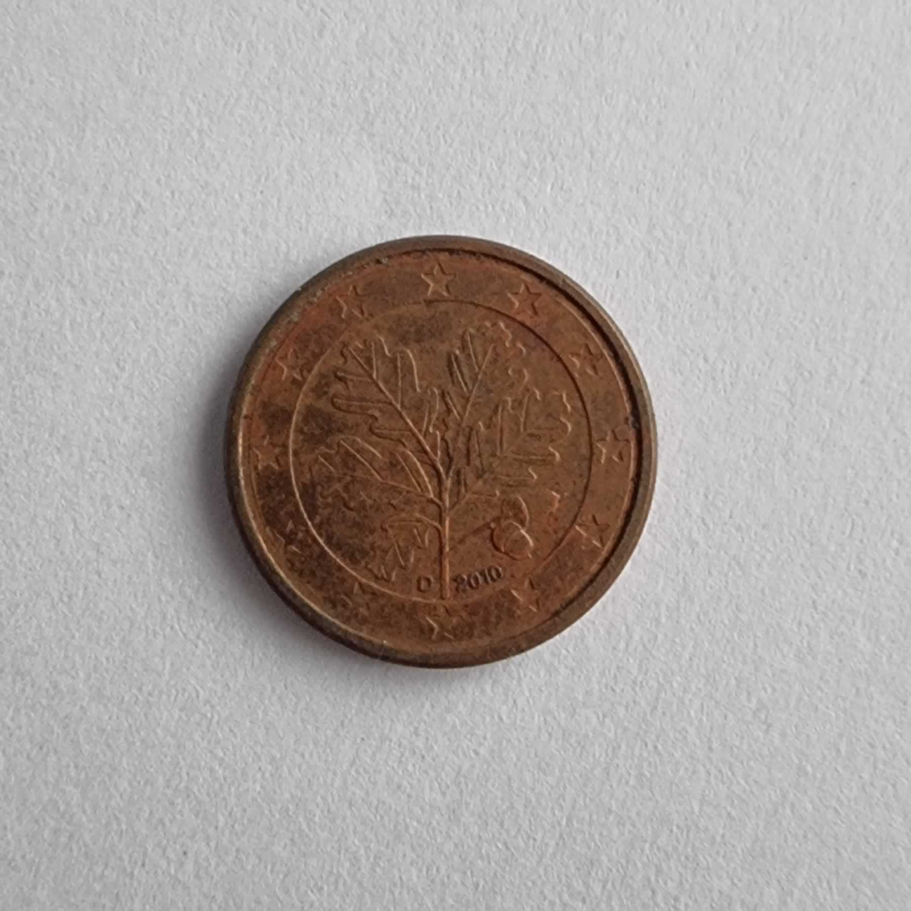 Anverso de 1 Cent, 2010 D