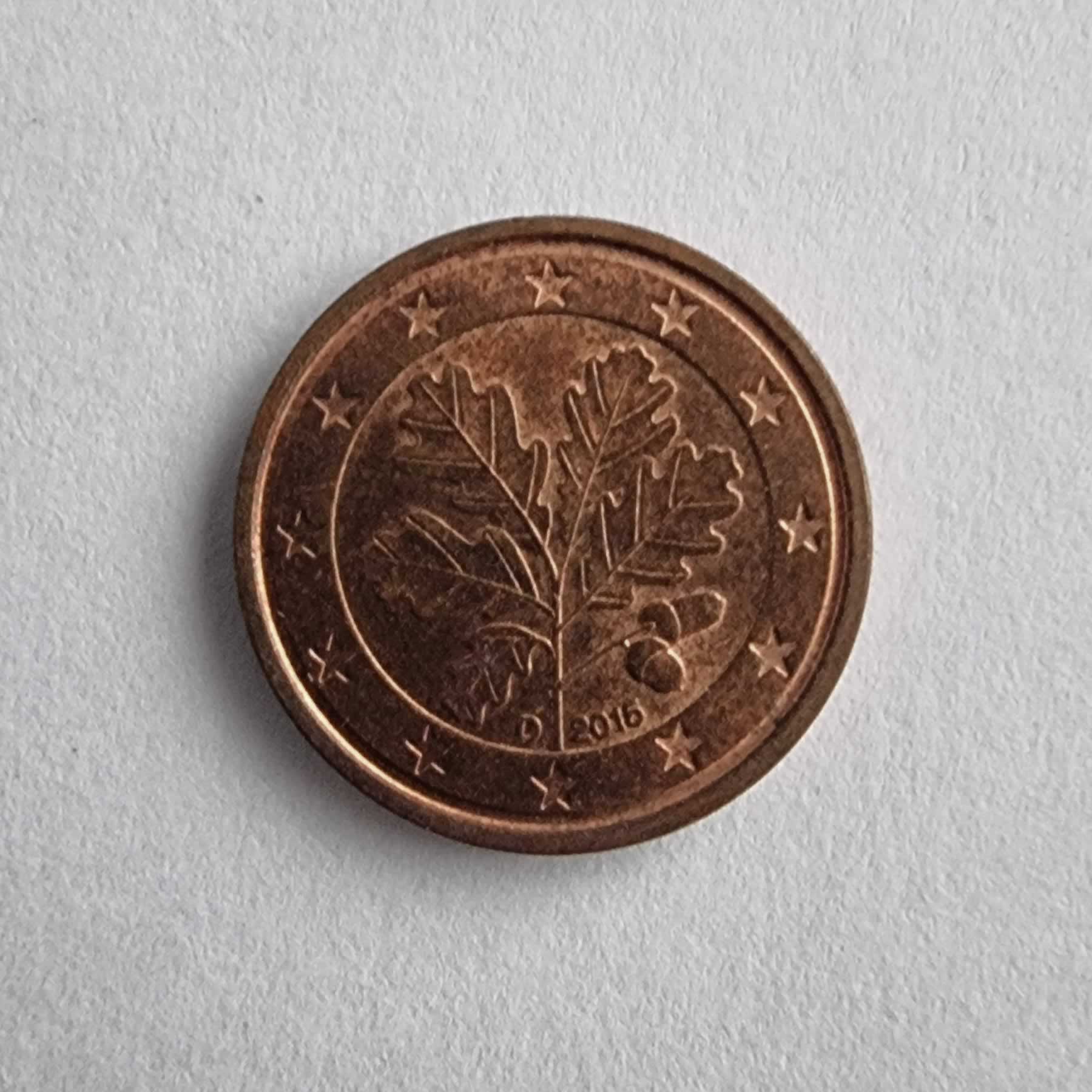 Anverso de 1 Cent, 2016 D