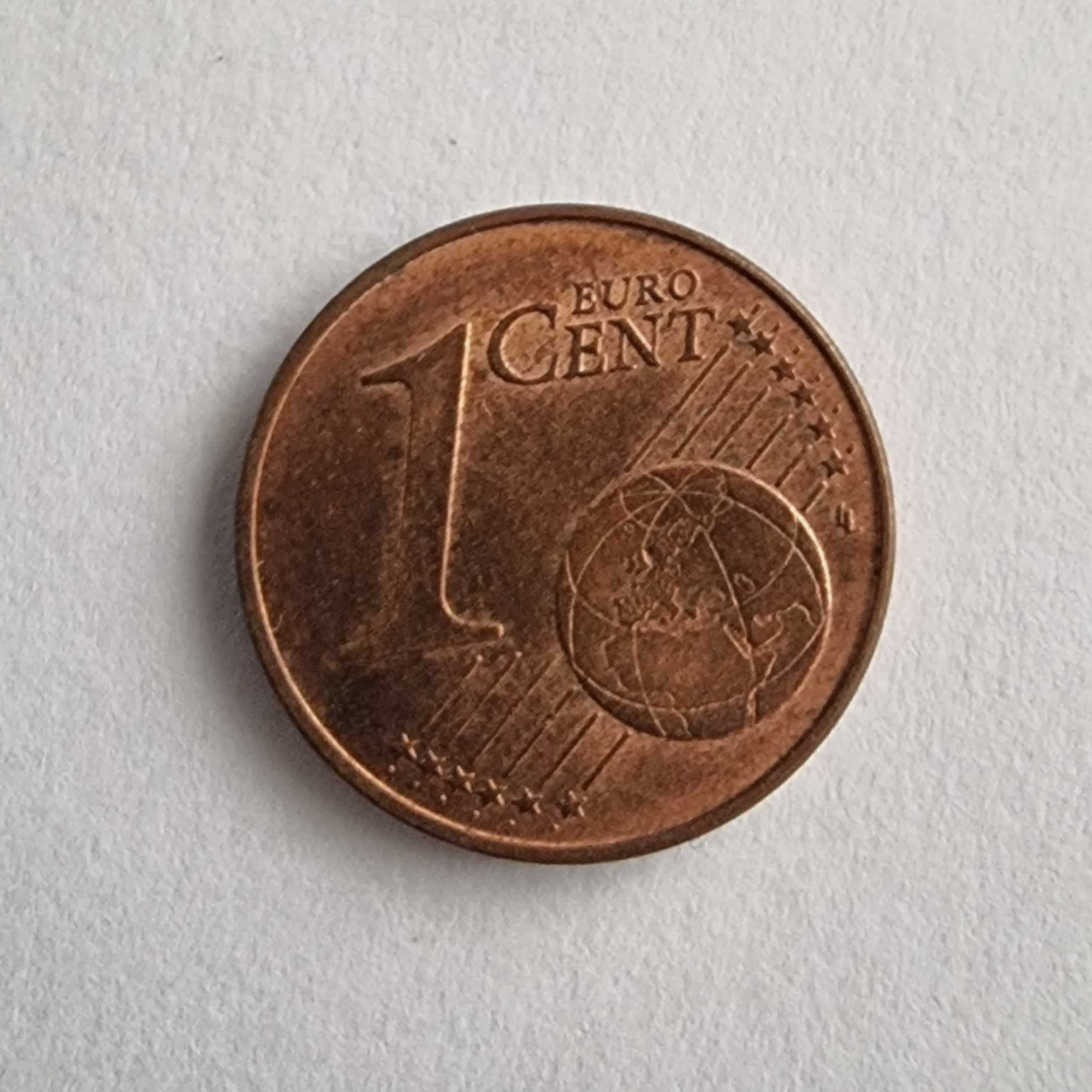 Reverso de 1 Cent, 2016 D
