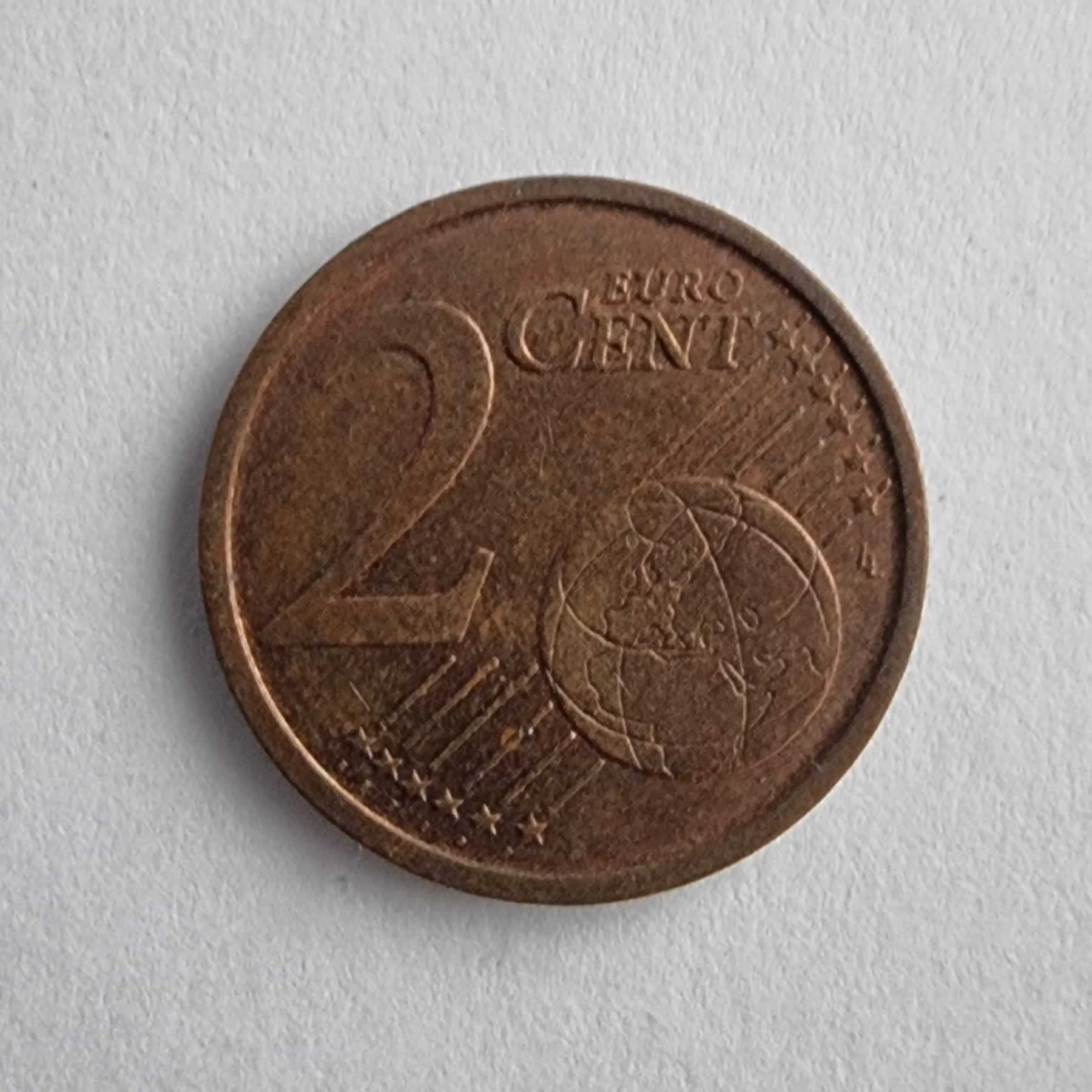 Reverso de 2 Cents, 2003 D, Alemania · Rep. Federal