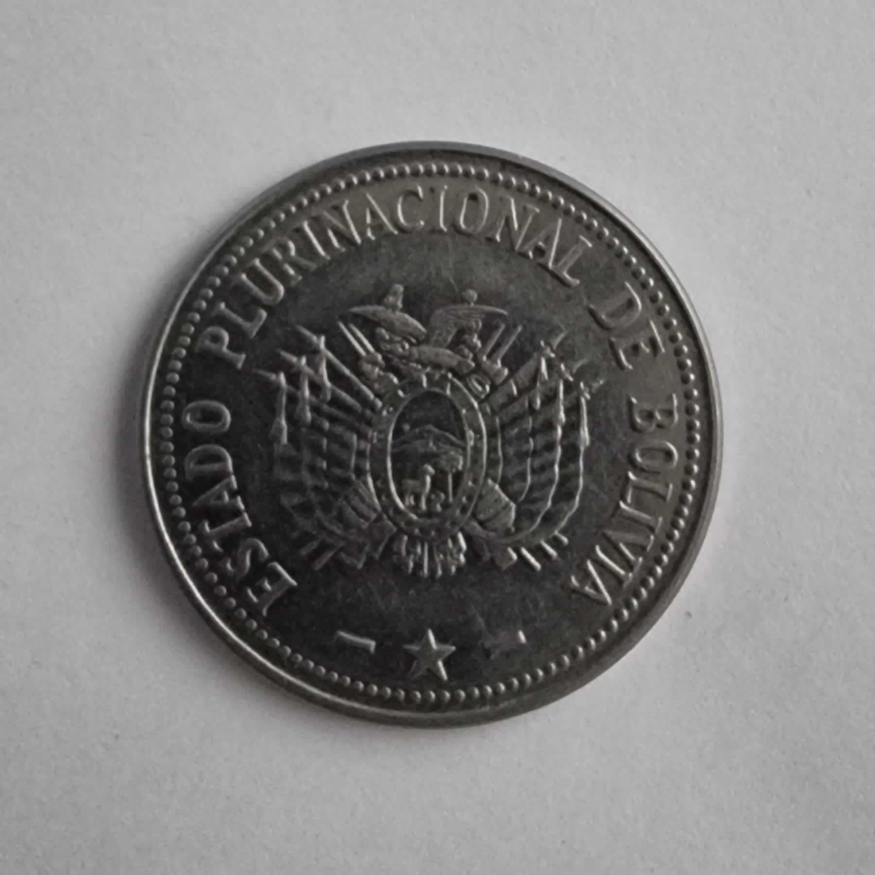 Anverso de 1 Boliviano, 2010