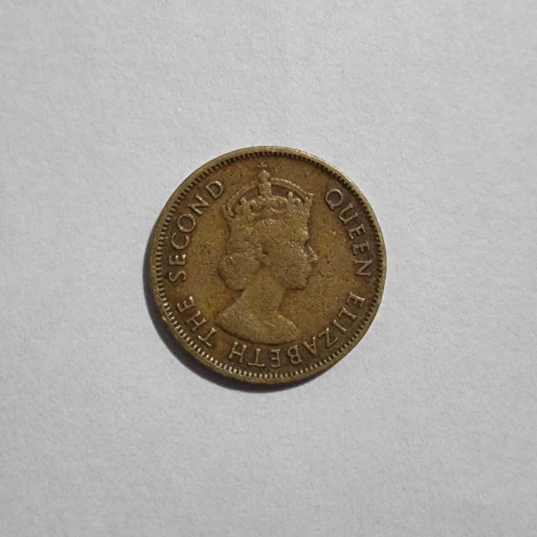 Anverso de 10 Cents, 1960, Hong Kong · British Colony