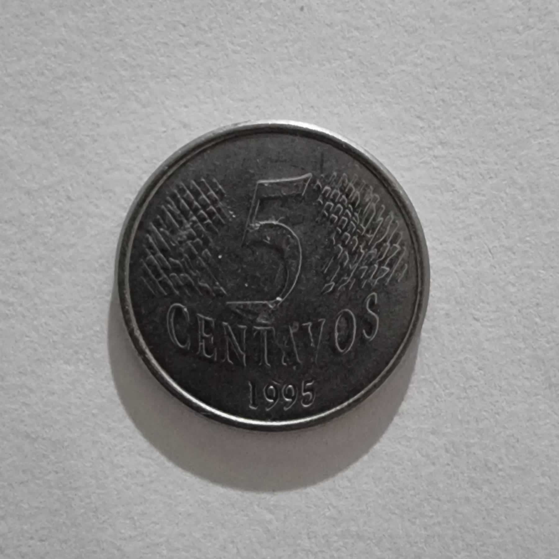 Reverso de 5 Centavos, 1995