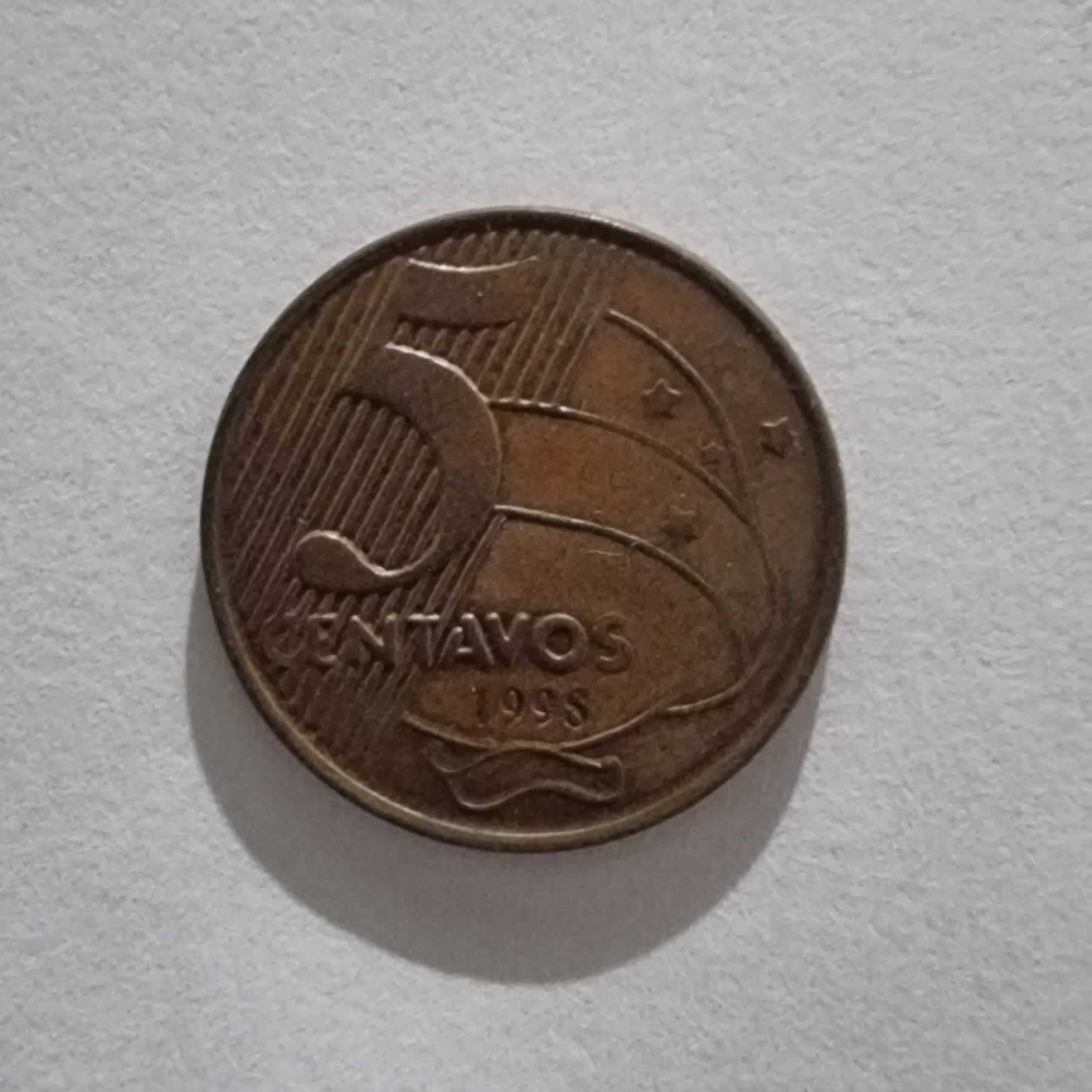 Reverso de 5 Centavos, 1998