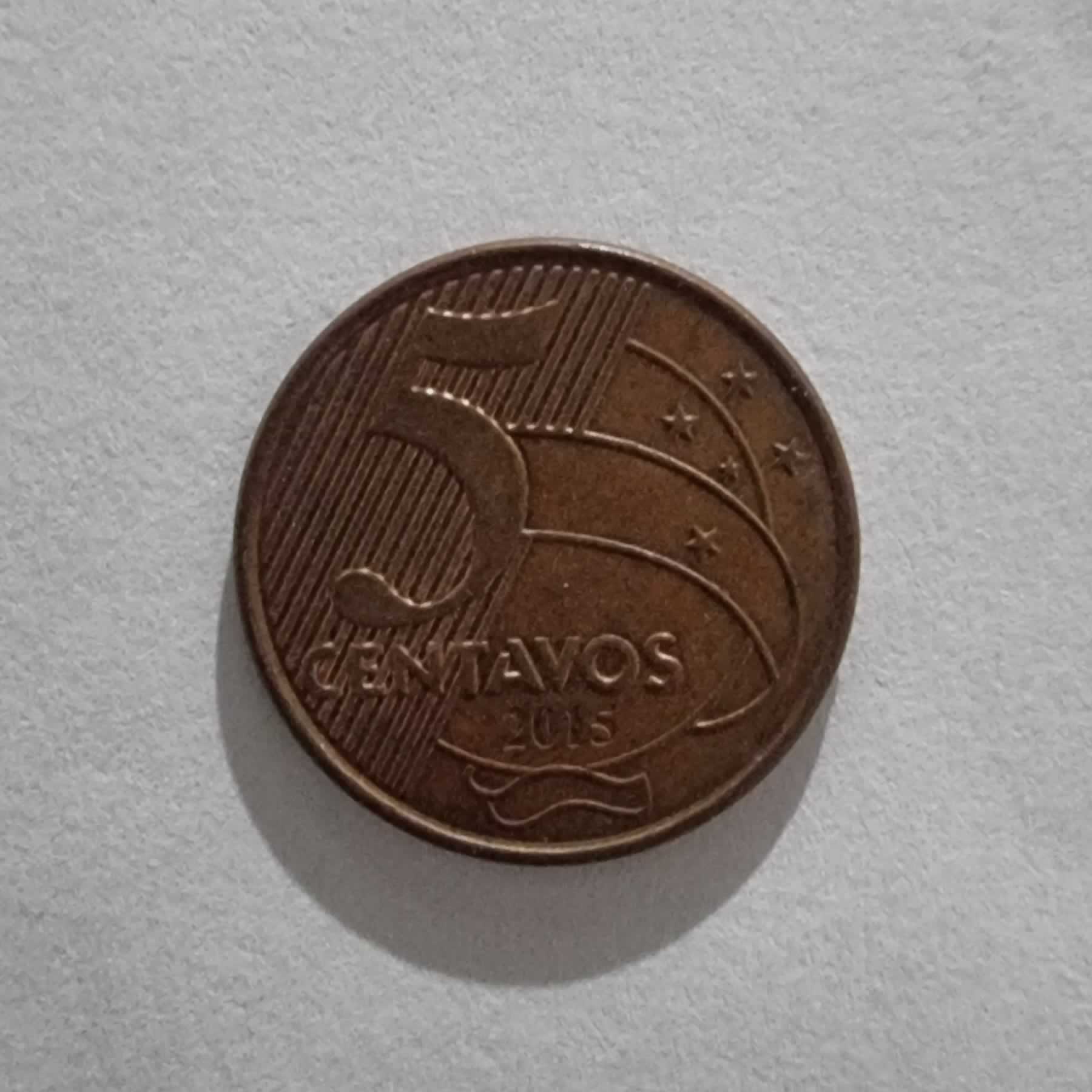 Reverso de 5 Centavos, 2015
