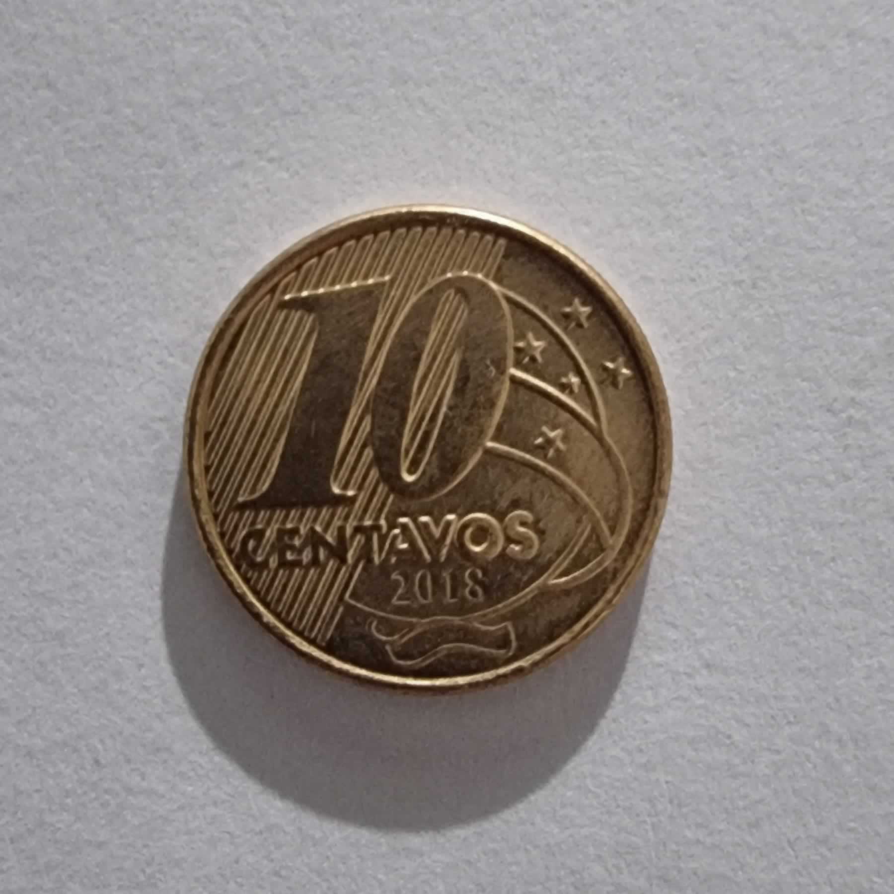 Reverso de 10 Centavos, 2018