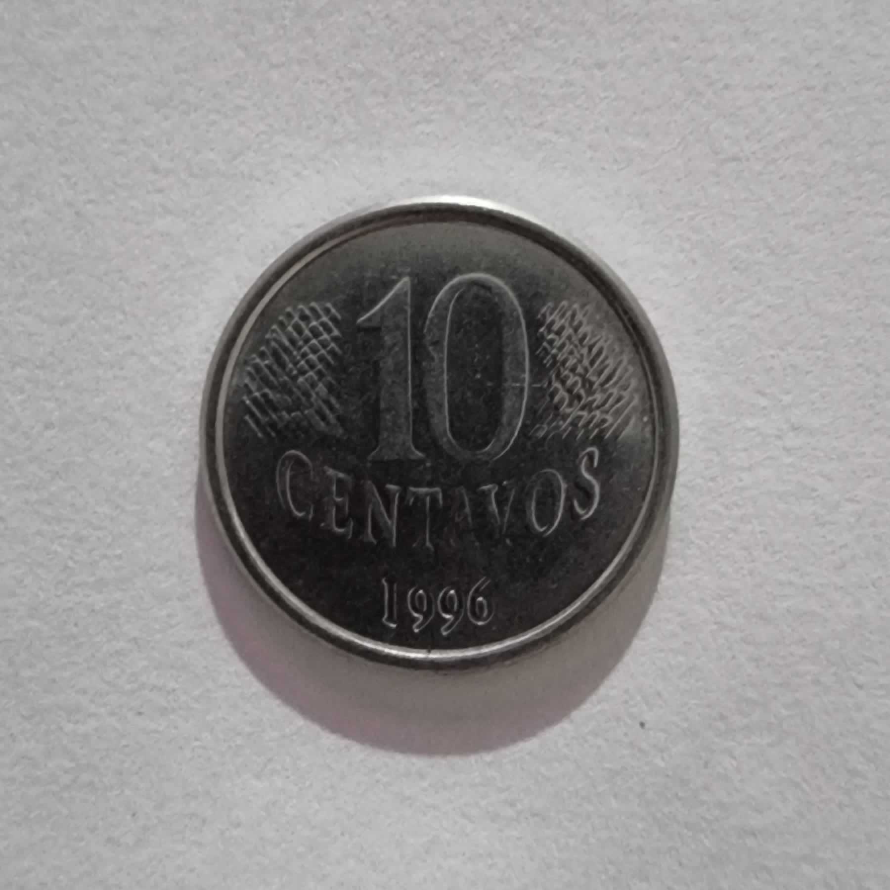 Reverso de 10 Centavos, 1996