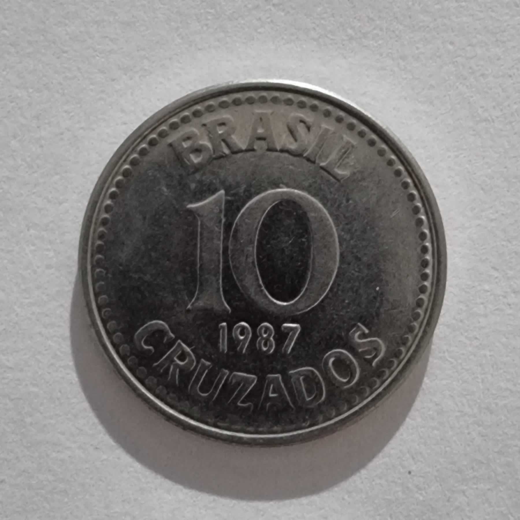 Reverso de 10 Cruzados, 1987