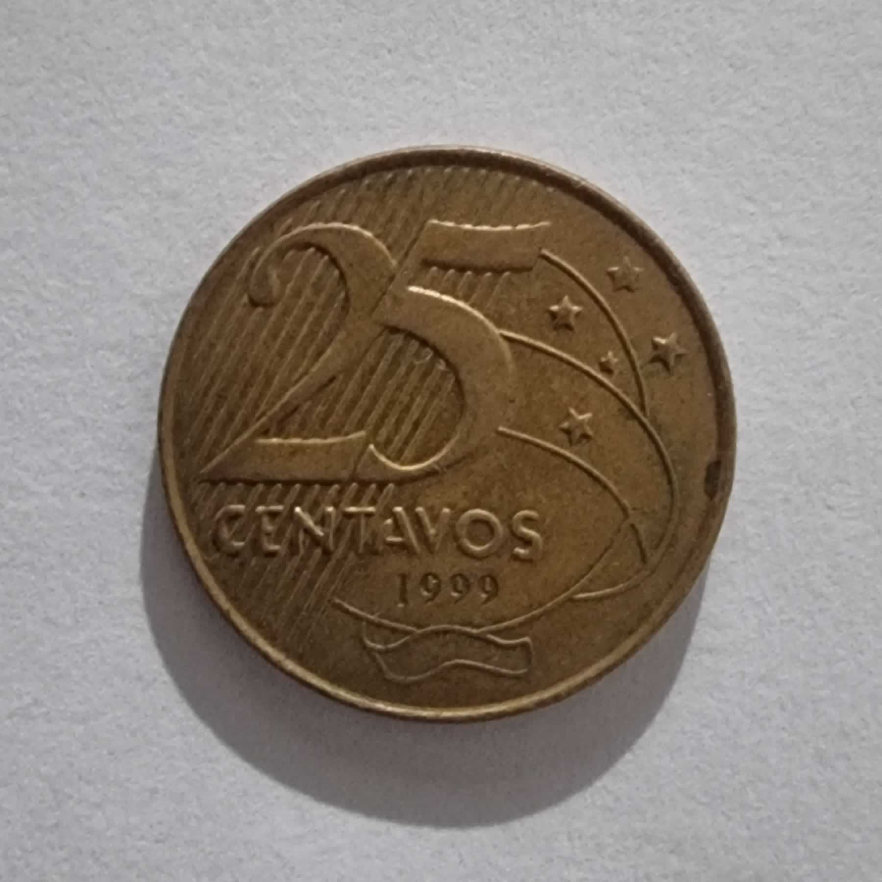 Reverso de 25 Centavos, 1999