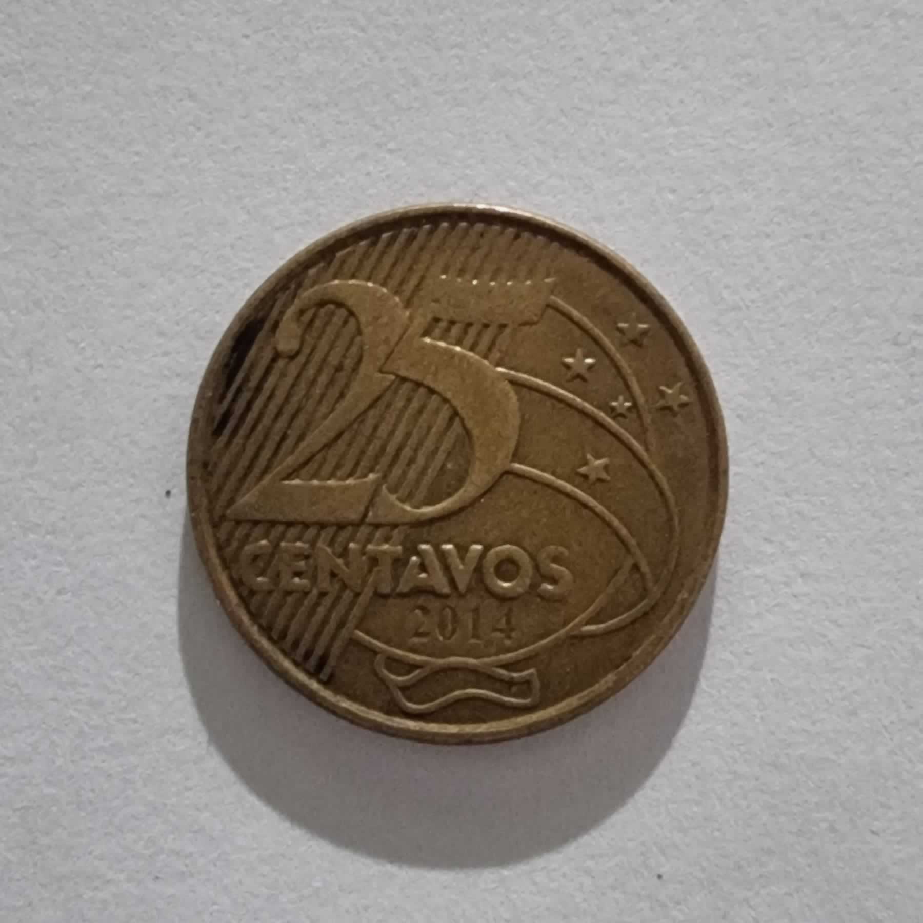 Reverso de 25 Centavos, 2014