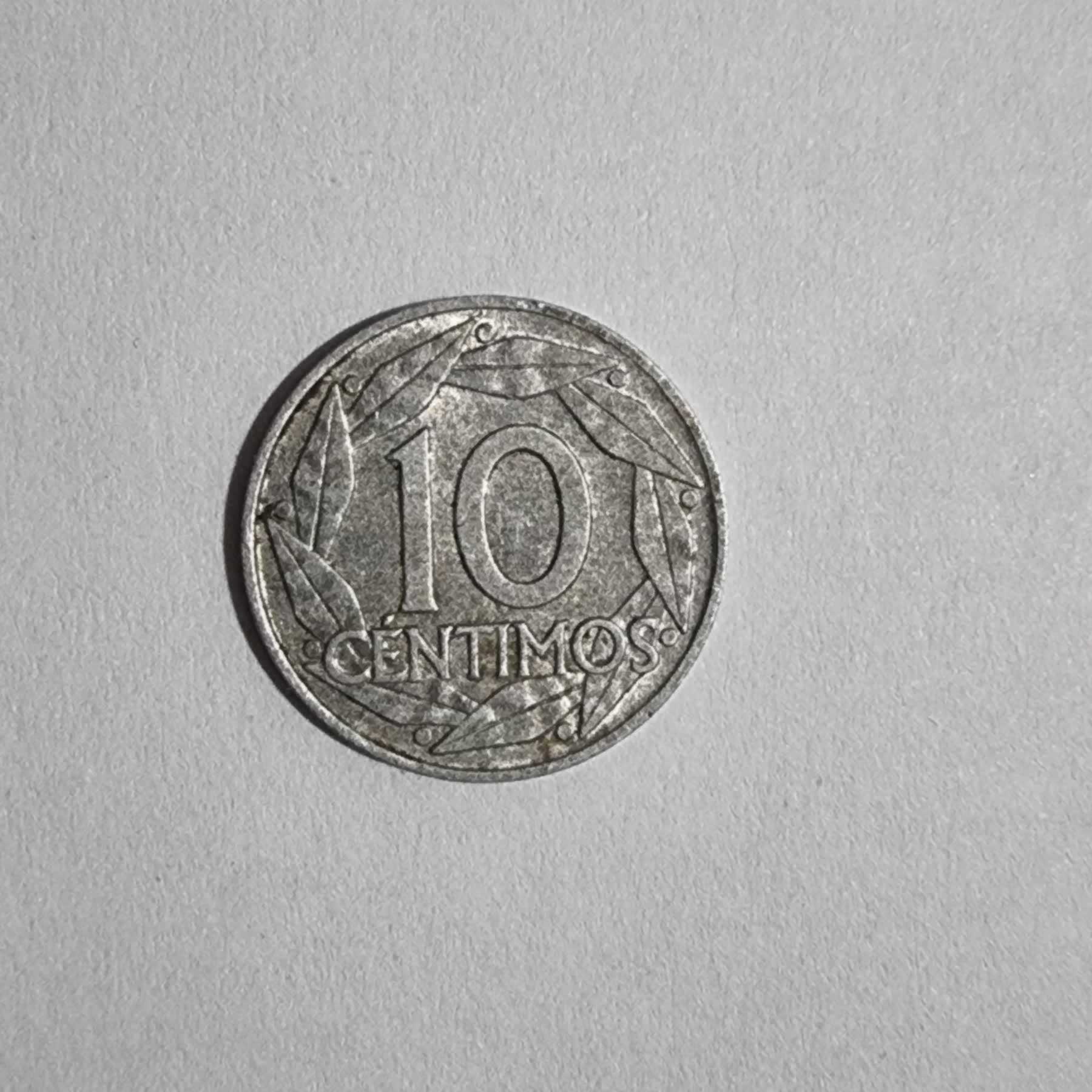 Reverso de 10 Céntimos, 1959, España · Imperio
