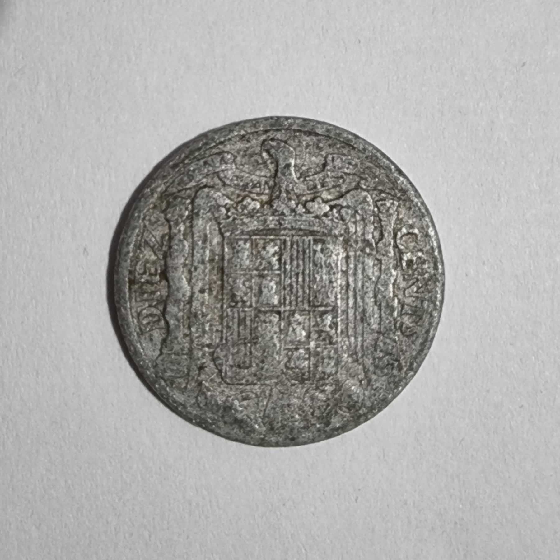 Reverso de 10 Cents, 1945