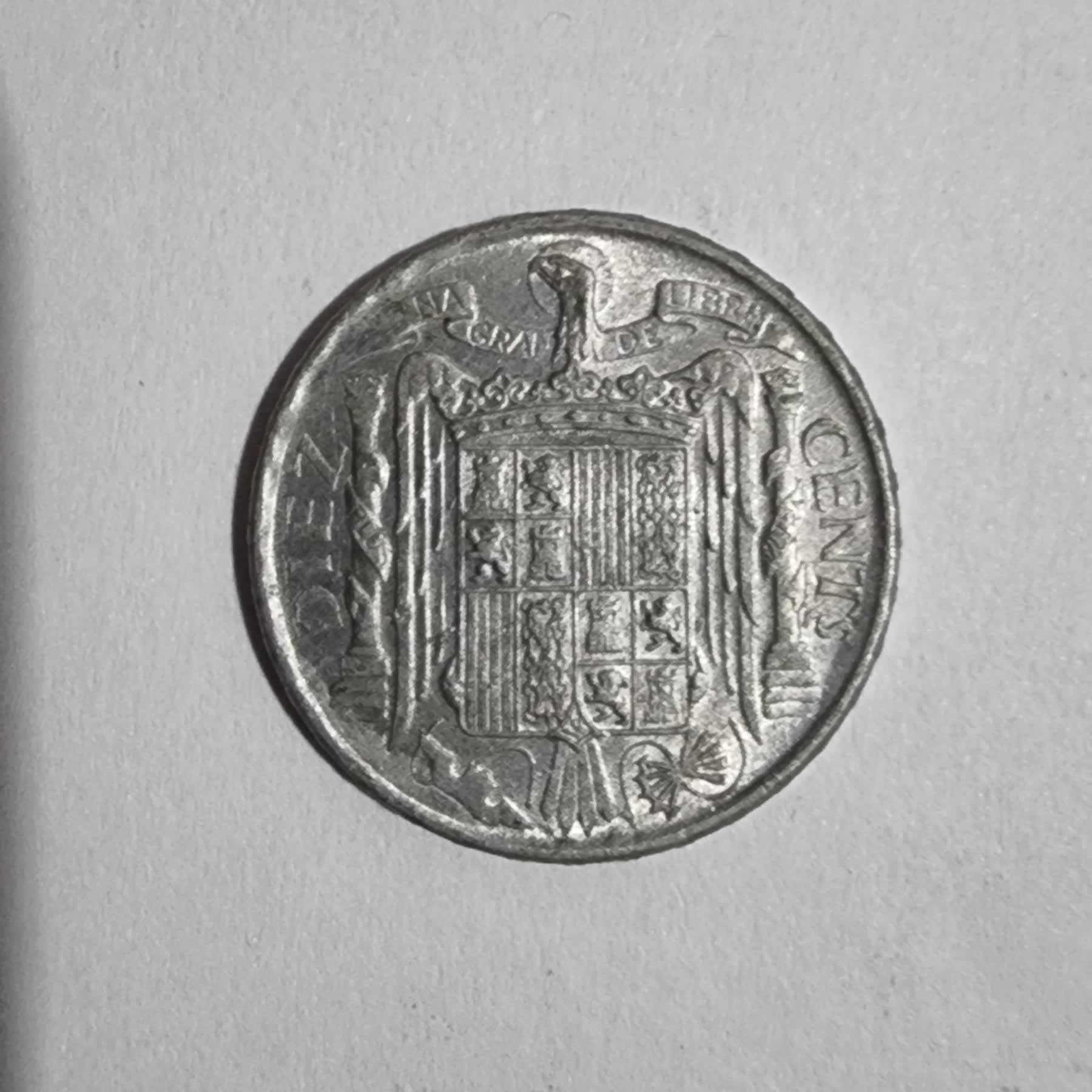Reverso de 10 Cents, 1953