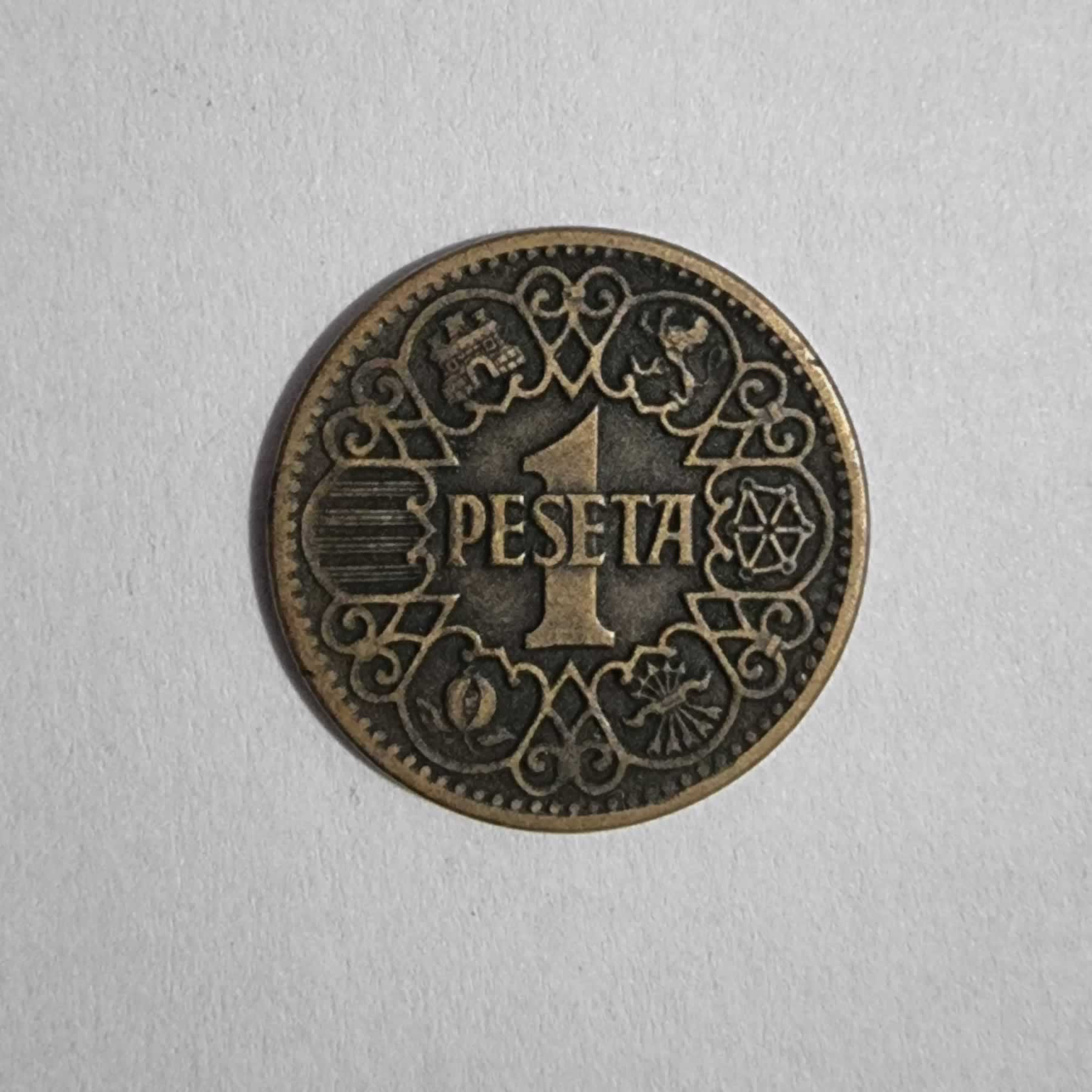 Reverso de 1 Peseta, 1944