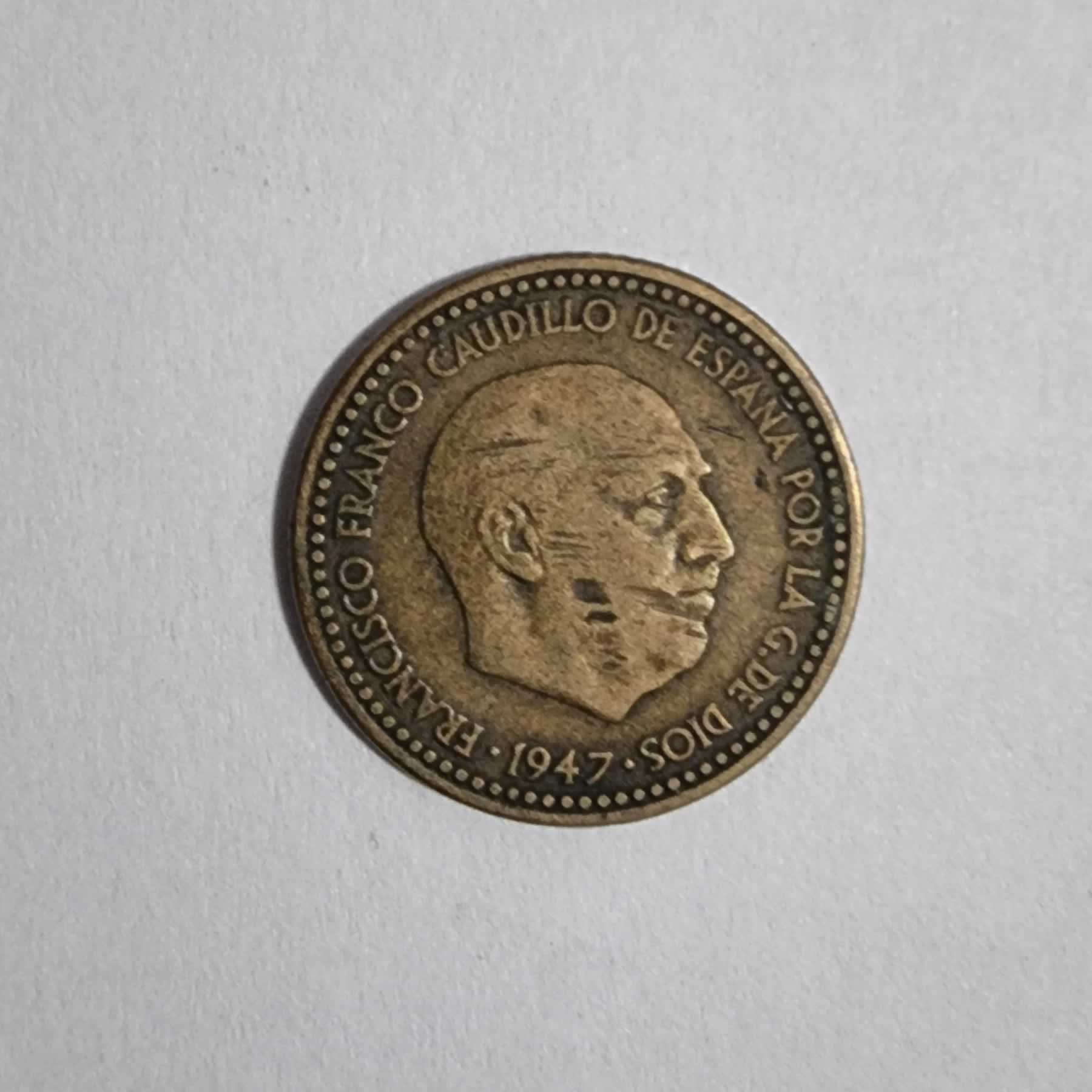 Anverso de 1 Peseta, 1947 (No identificado)