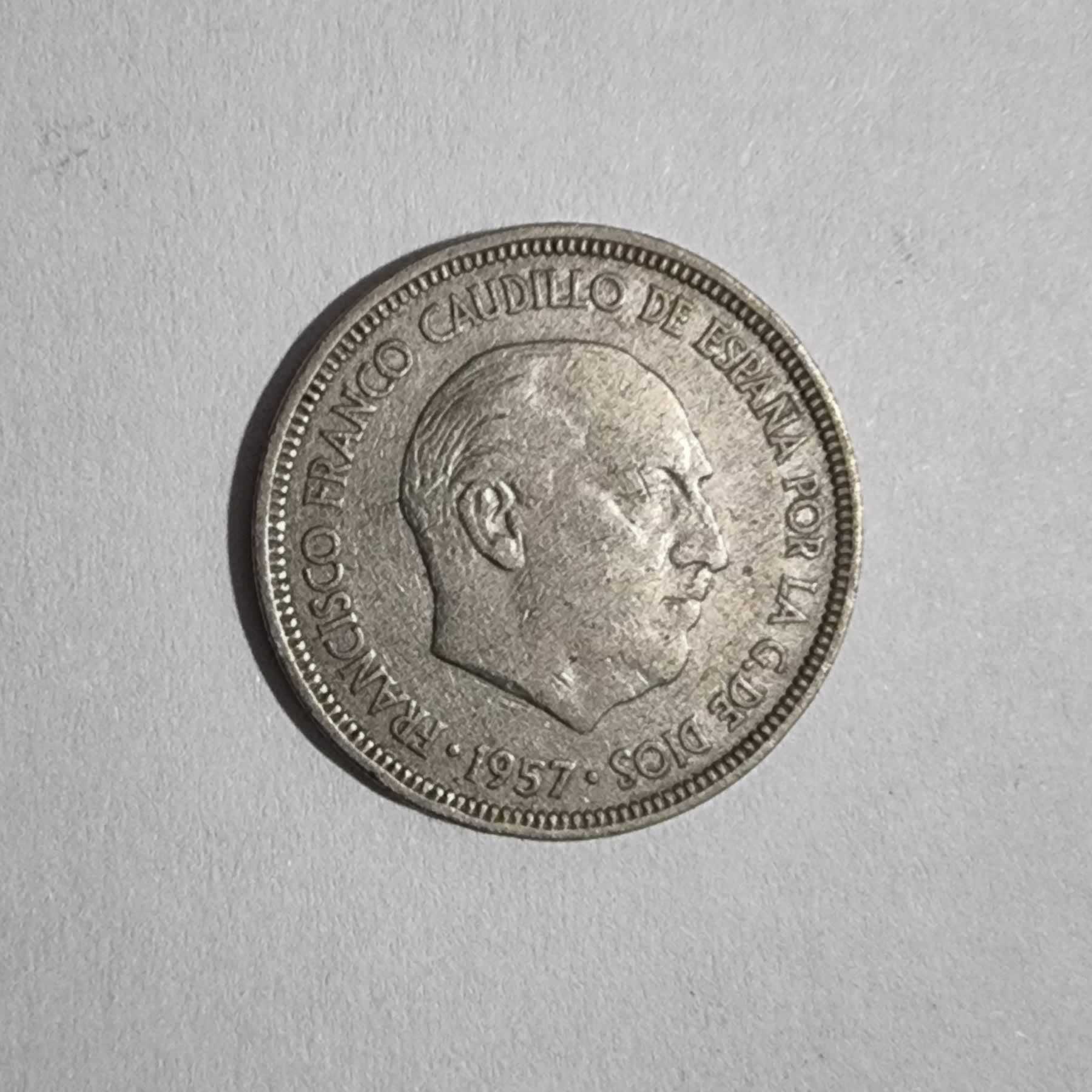 Anverso de 5 Pesetas, 1957 (59)
