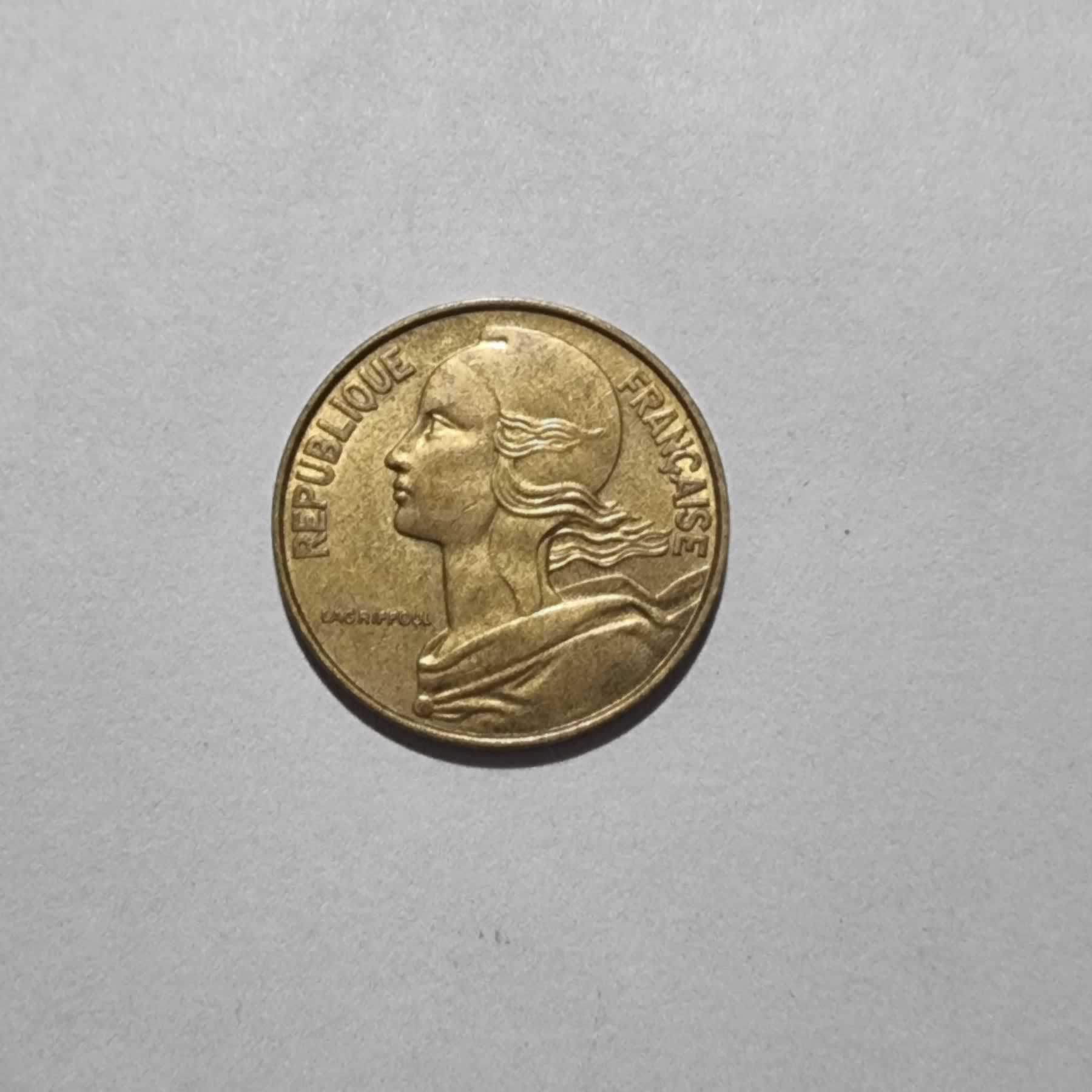 Anverso de 20 Centimes, 1964, Francia · 5ta República