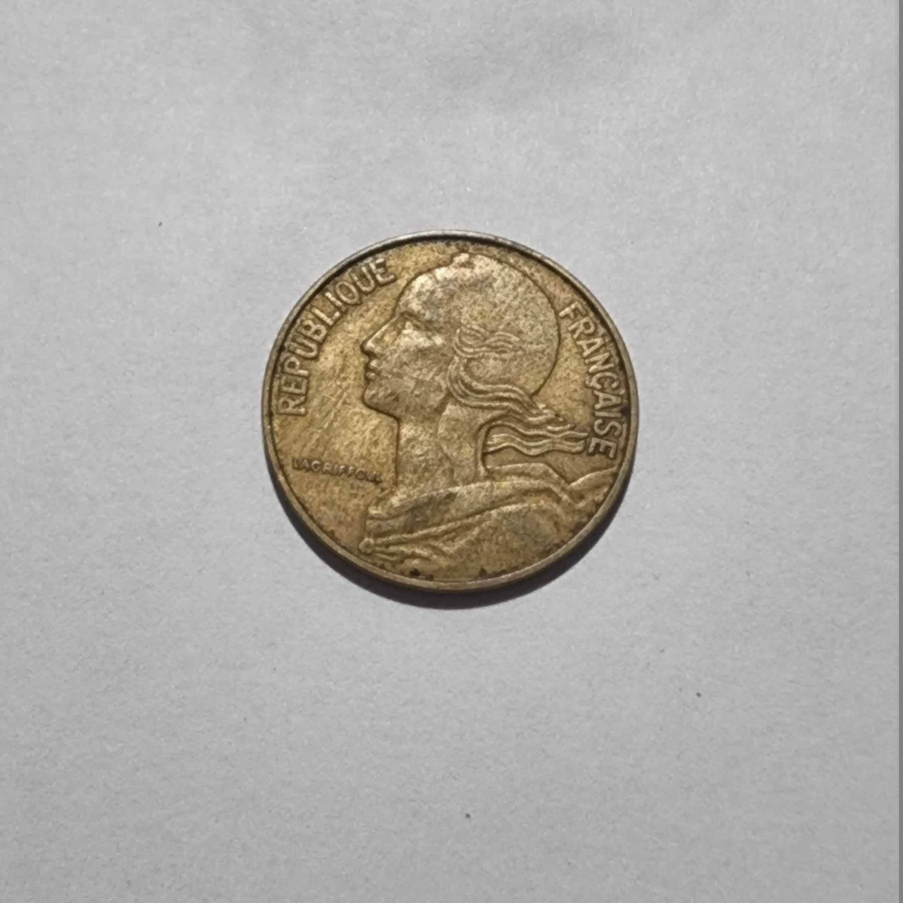 Anverso de 20 Centimes, 1969, Francia · 5ta República