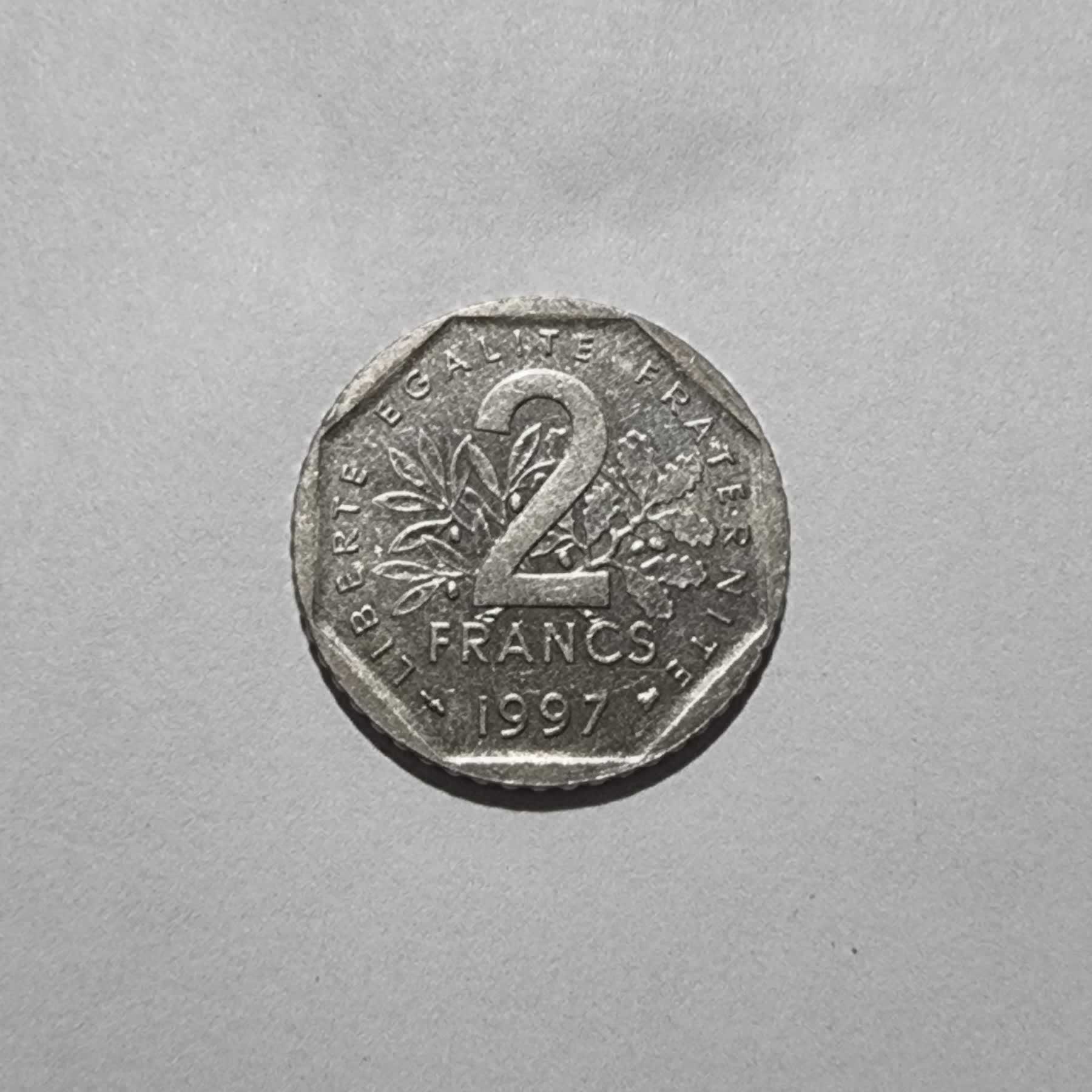 Reverso de 2 Francs, 1997