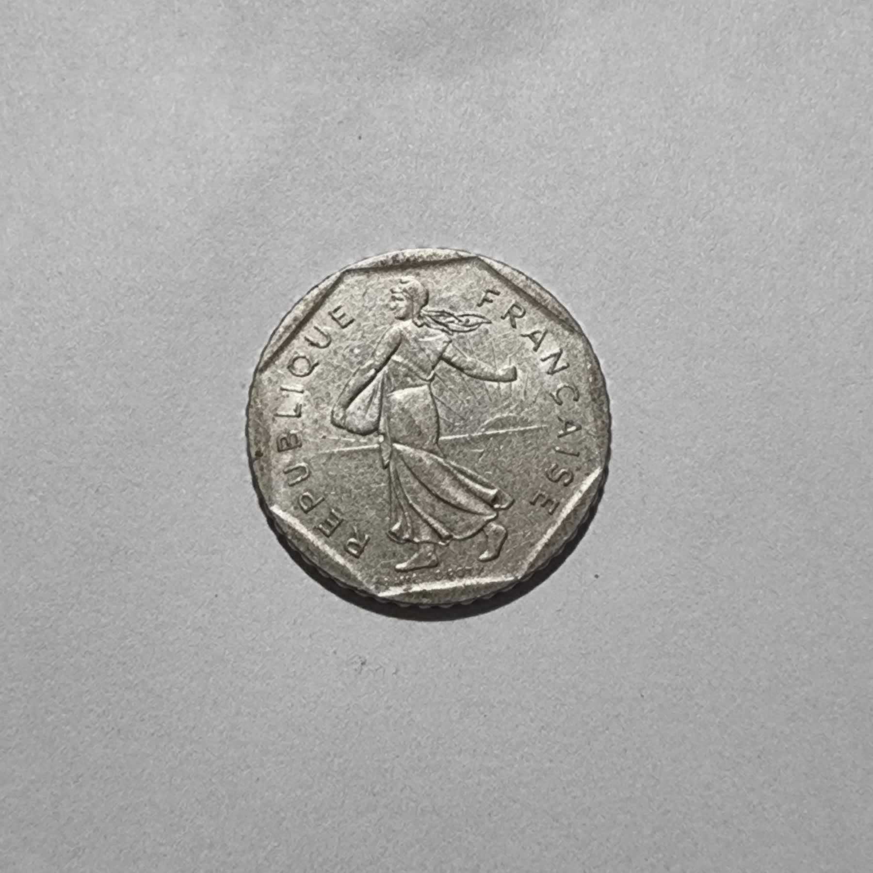 Anverso de 2 Francs, 1981, Francia · 5ta República