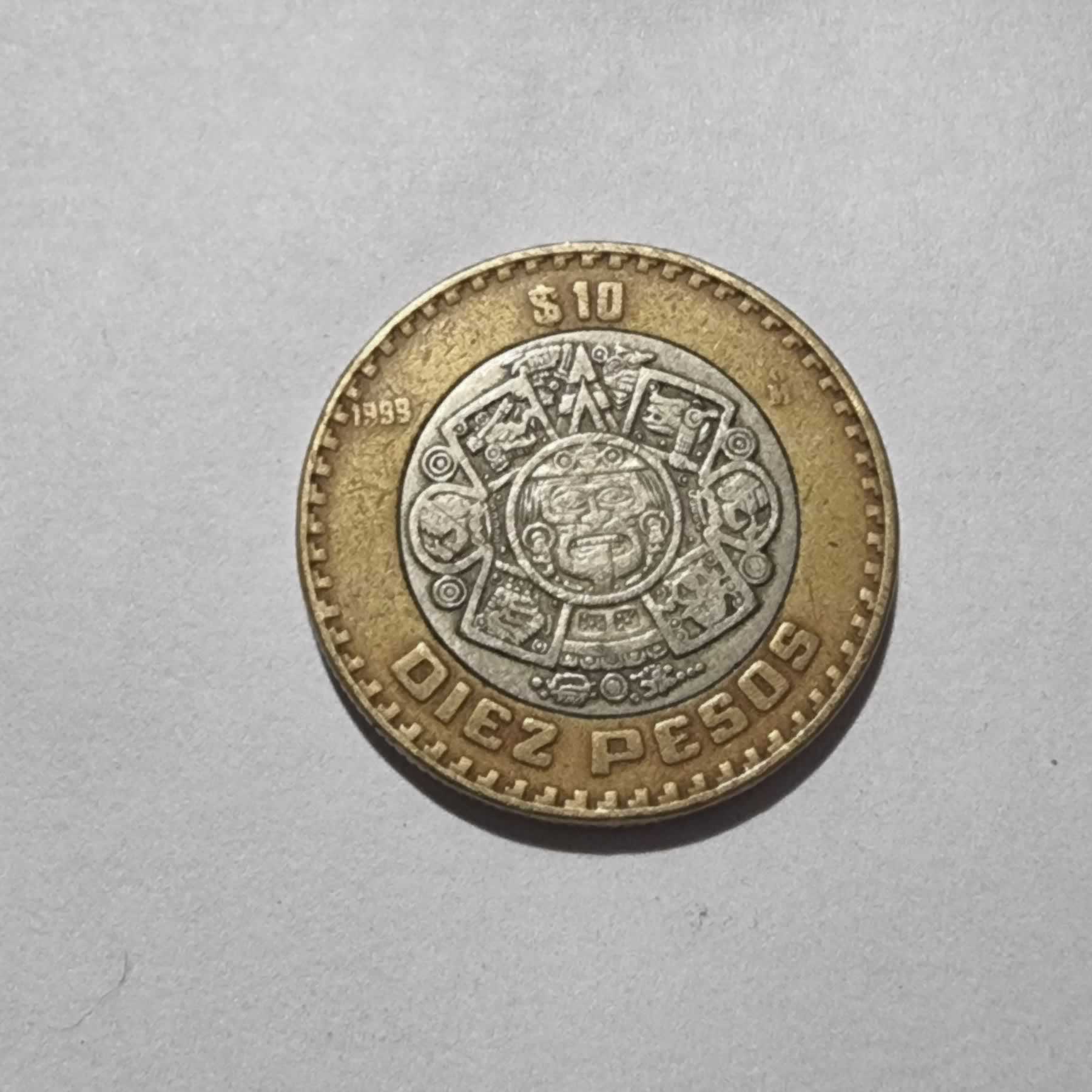 Reverso de 10 Pesos, 1999 Mo, Méjico