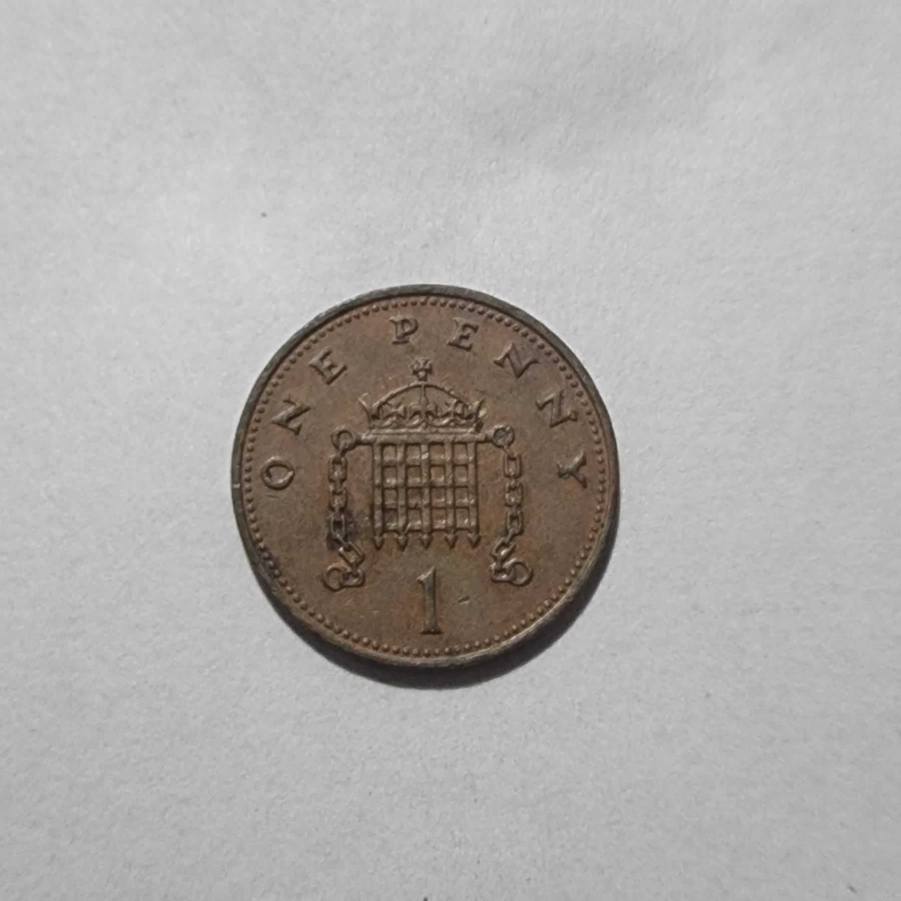 Reverso de 1 Penny, 1988, Gran Bretaña