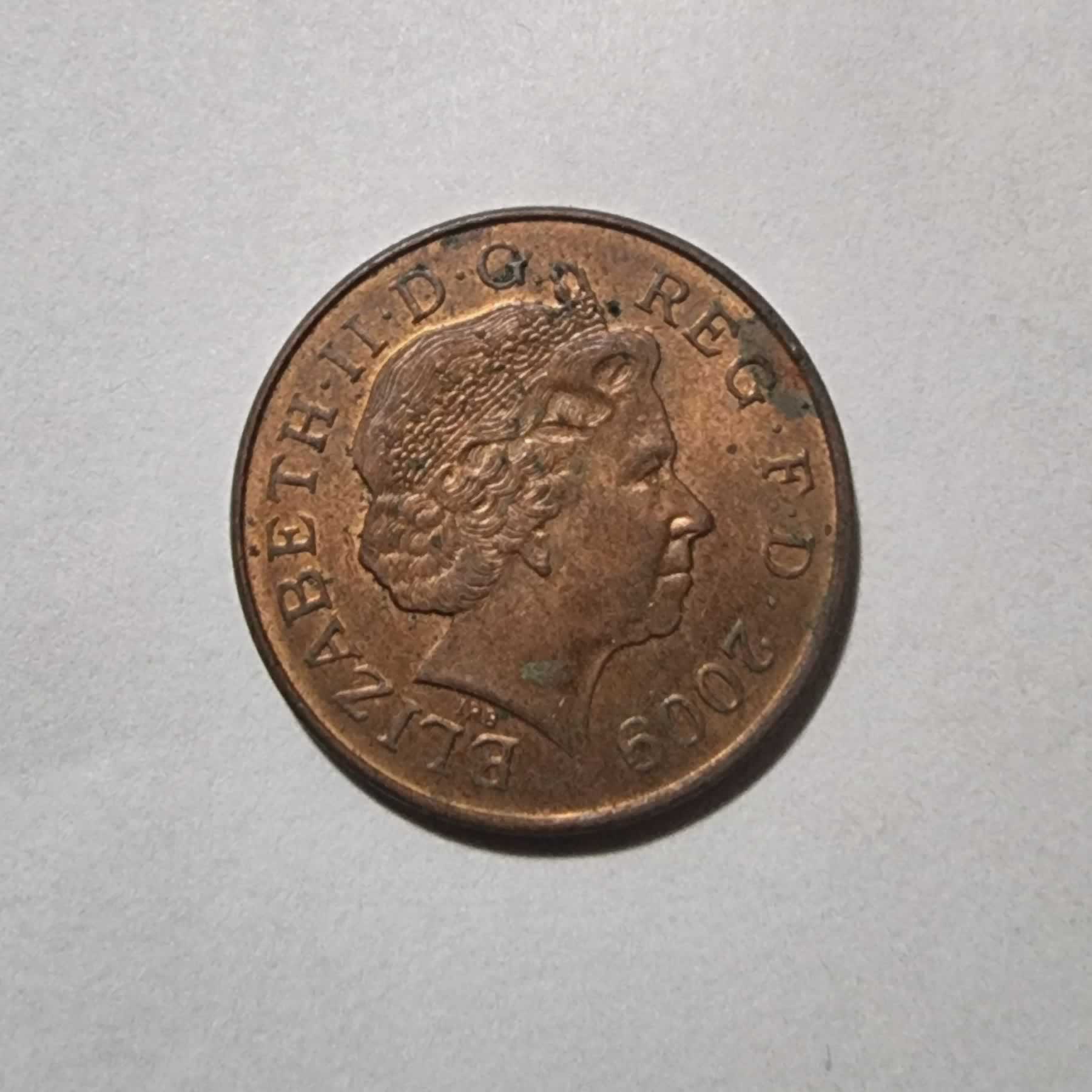 Anverso de 2 Pence, 2009