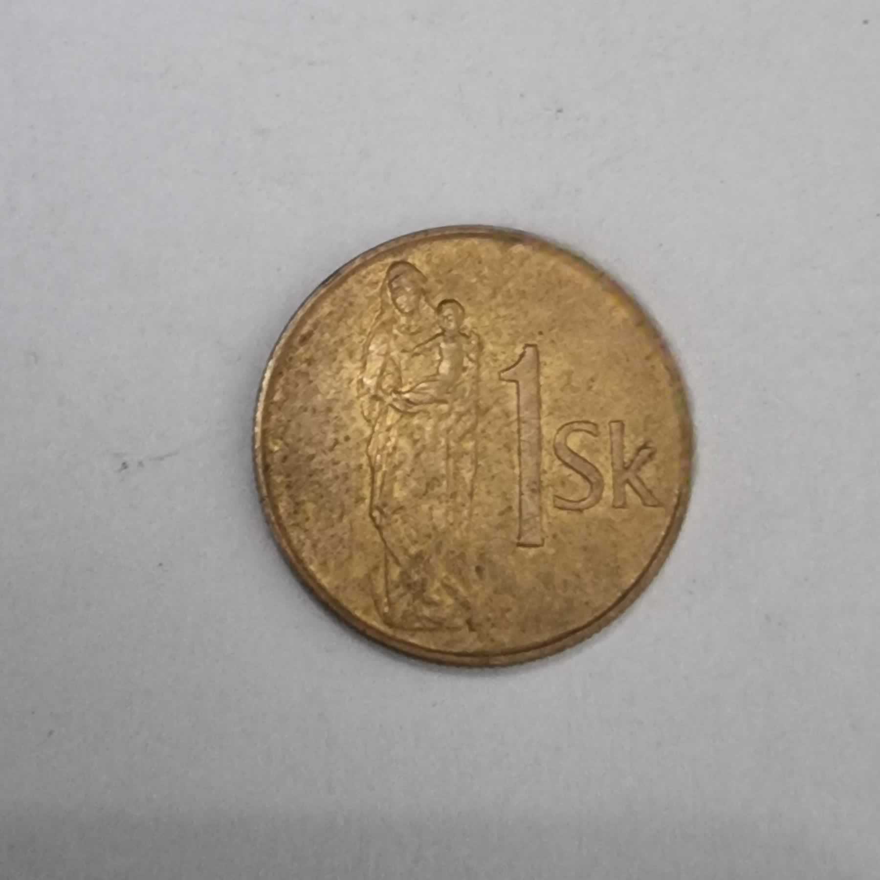 Reverso de 1 Koruna, 1995