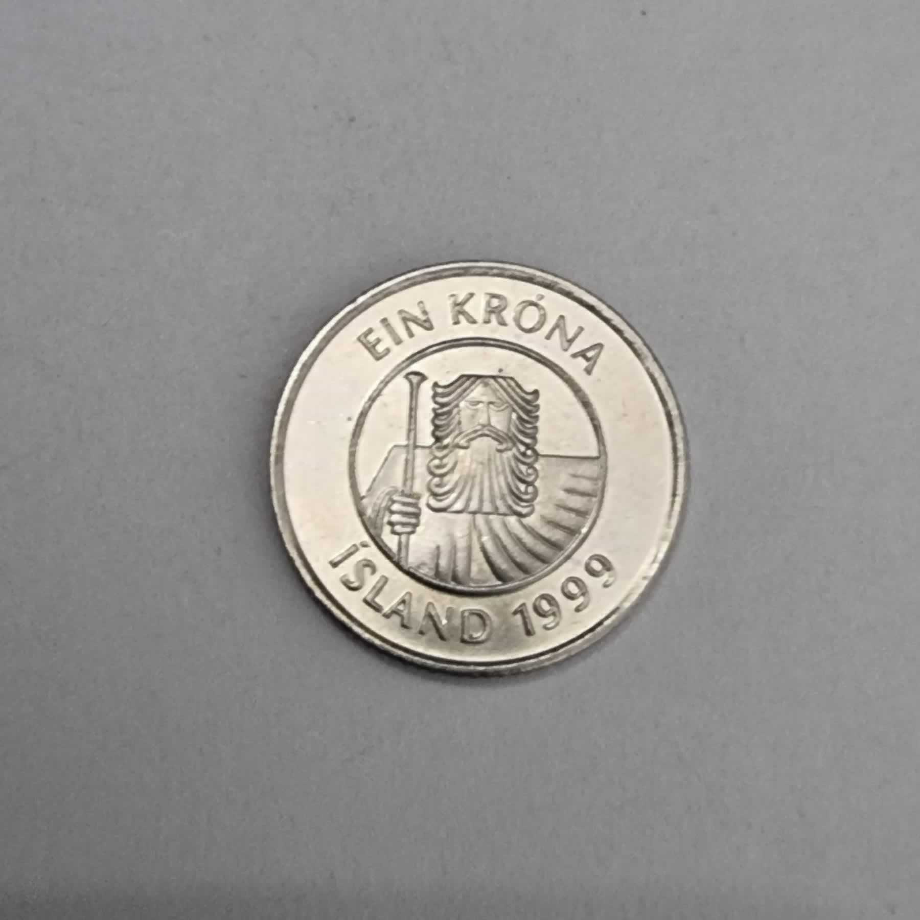 Anverso de 1 Króna, 1999