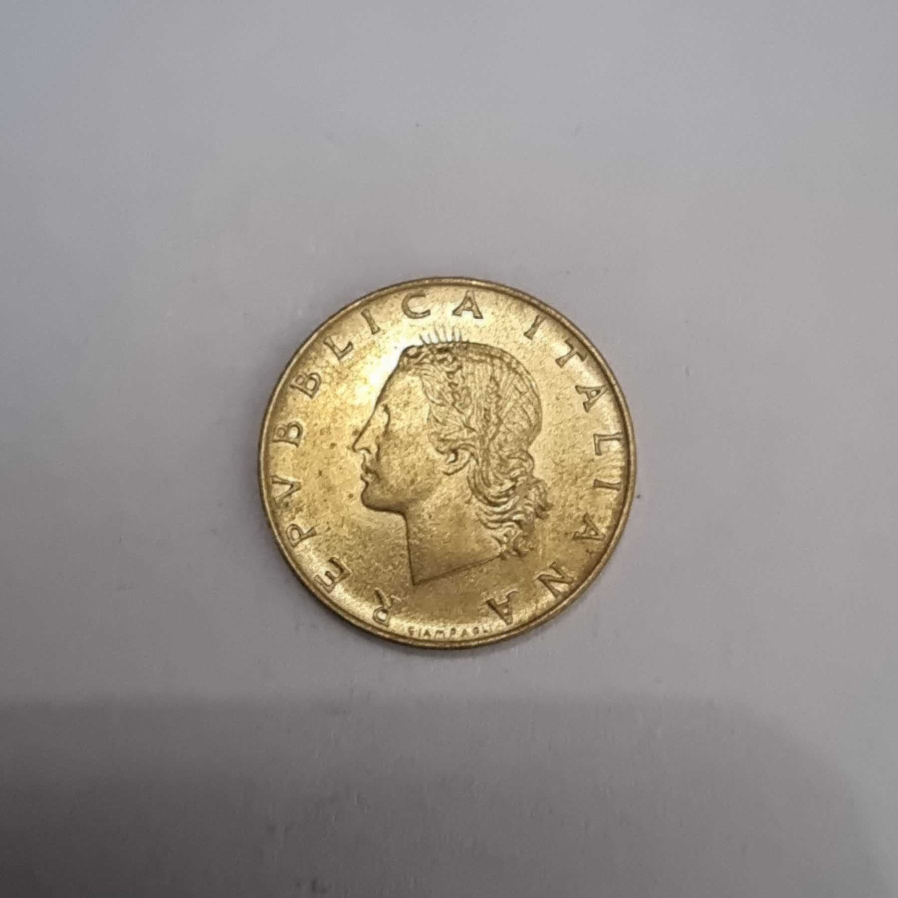 Anverso de 20 Lire, 1980 R, Italia · República