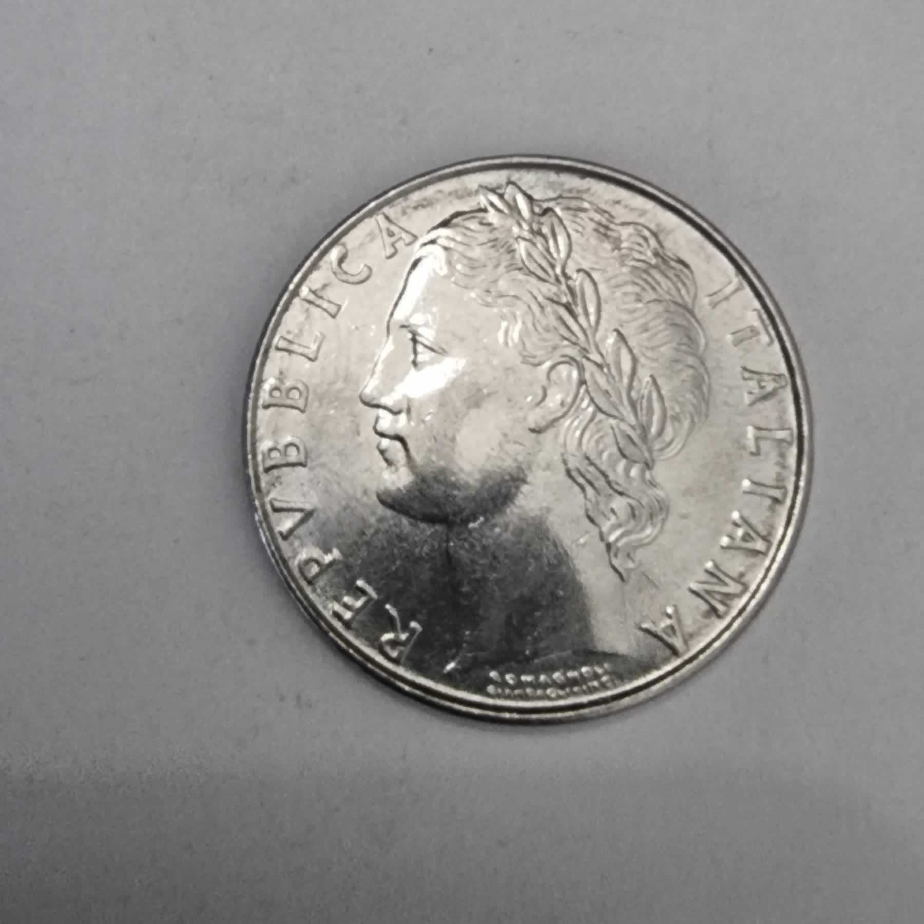 Anverso de 100 Lire, 1982 R, Italia · República