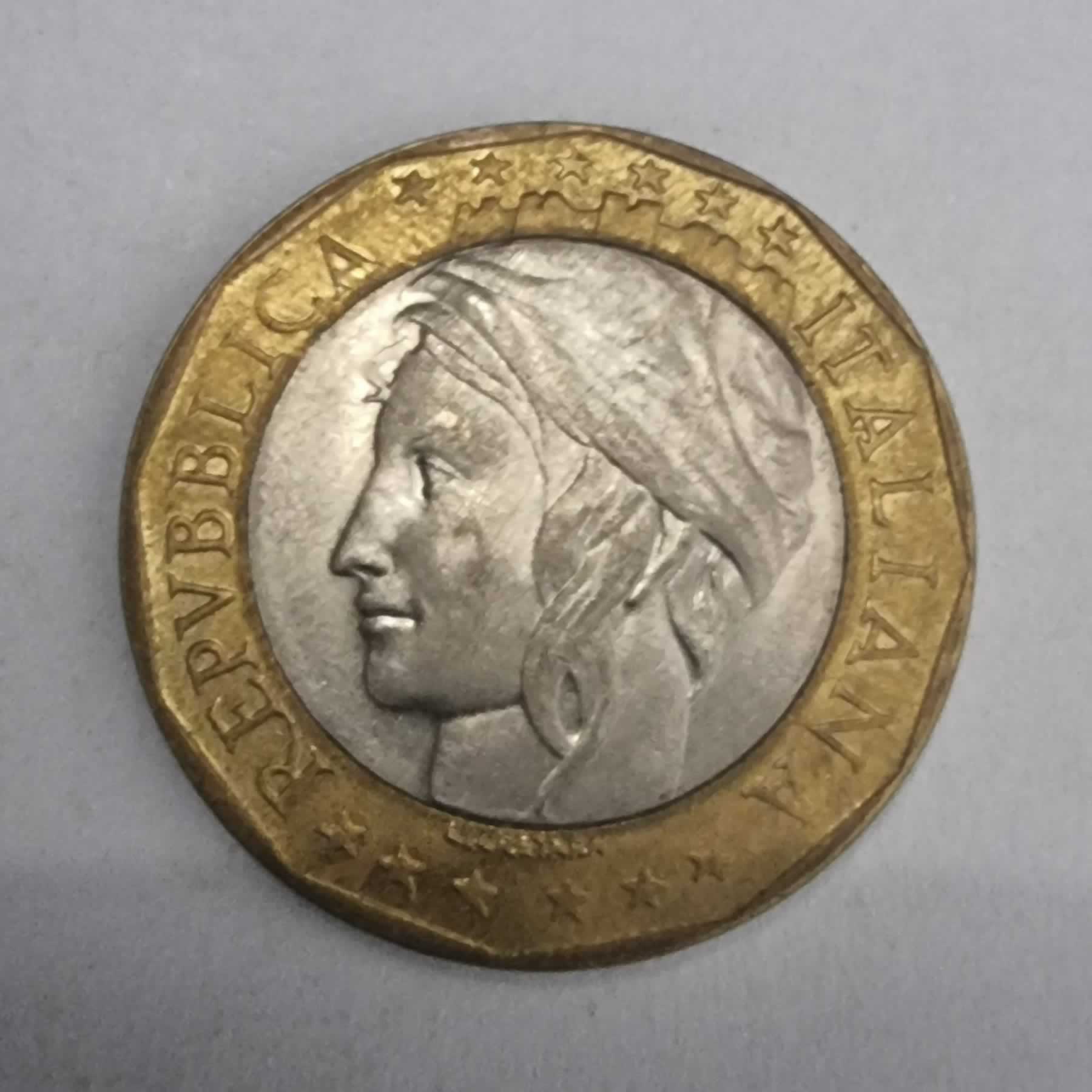 Anverso de 1000 Lire, 1998 R