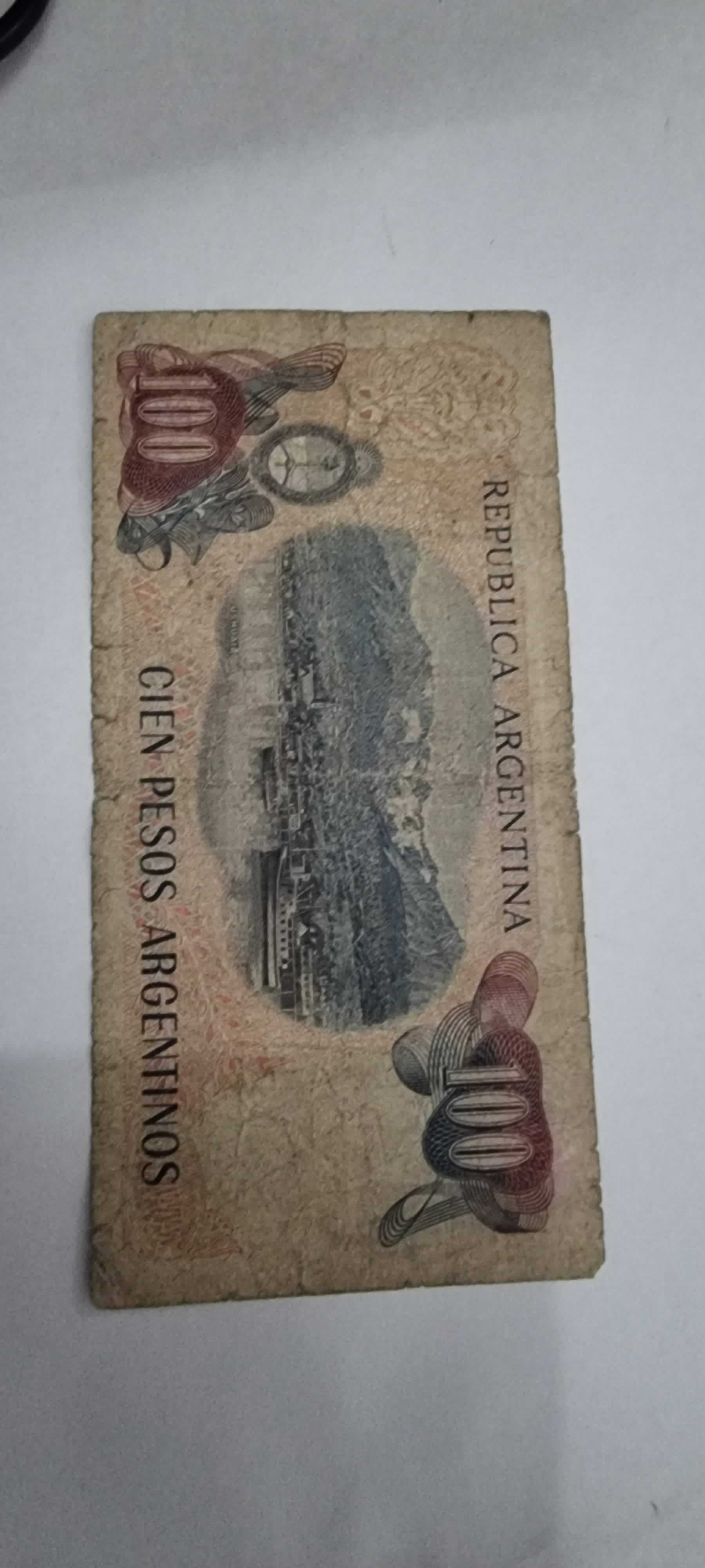 Reverso de 100 Pesos, ND (1983-85), Argentina