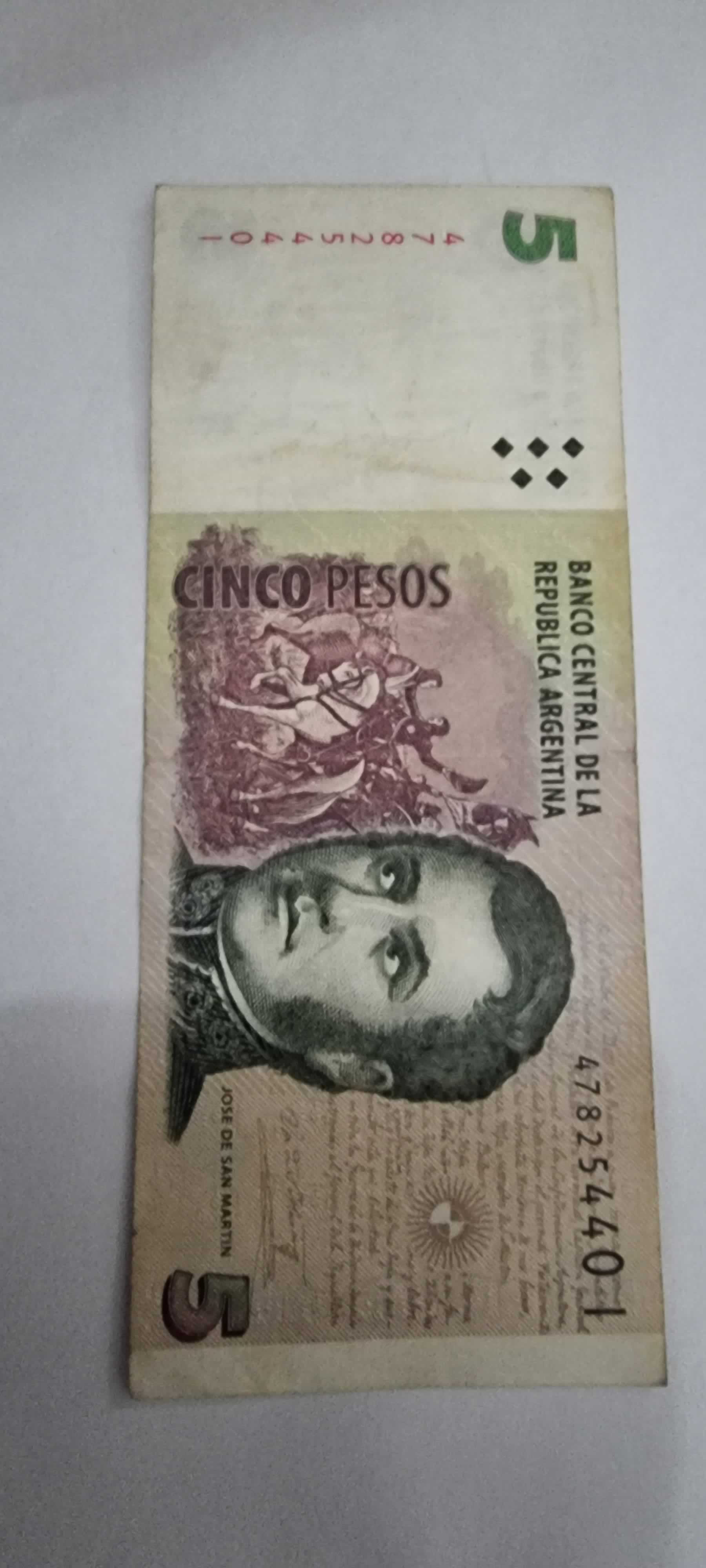 Anverso de 5 Pesos, ND (2003), Argentina