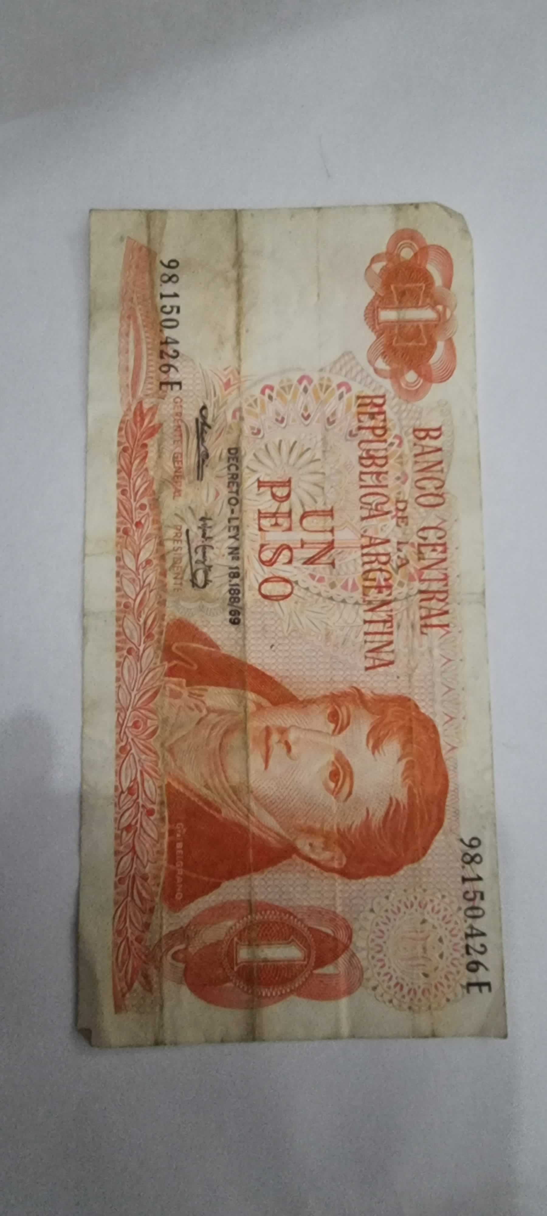 Anverso de 1 Peso, ND (1974)