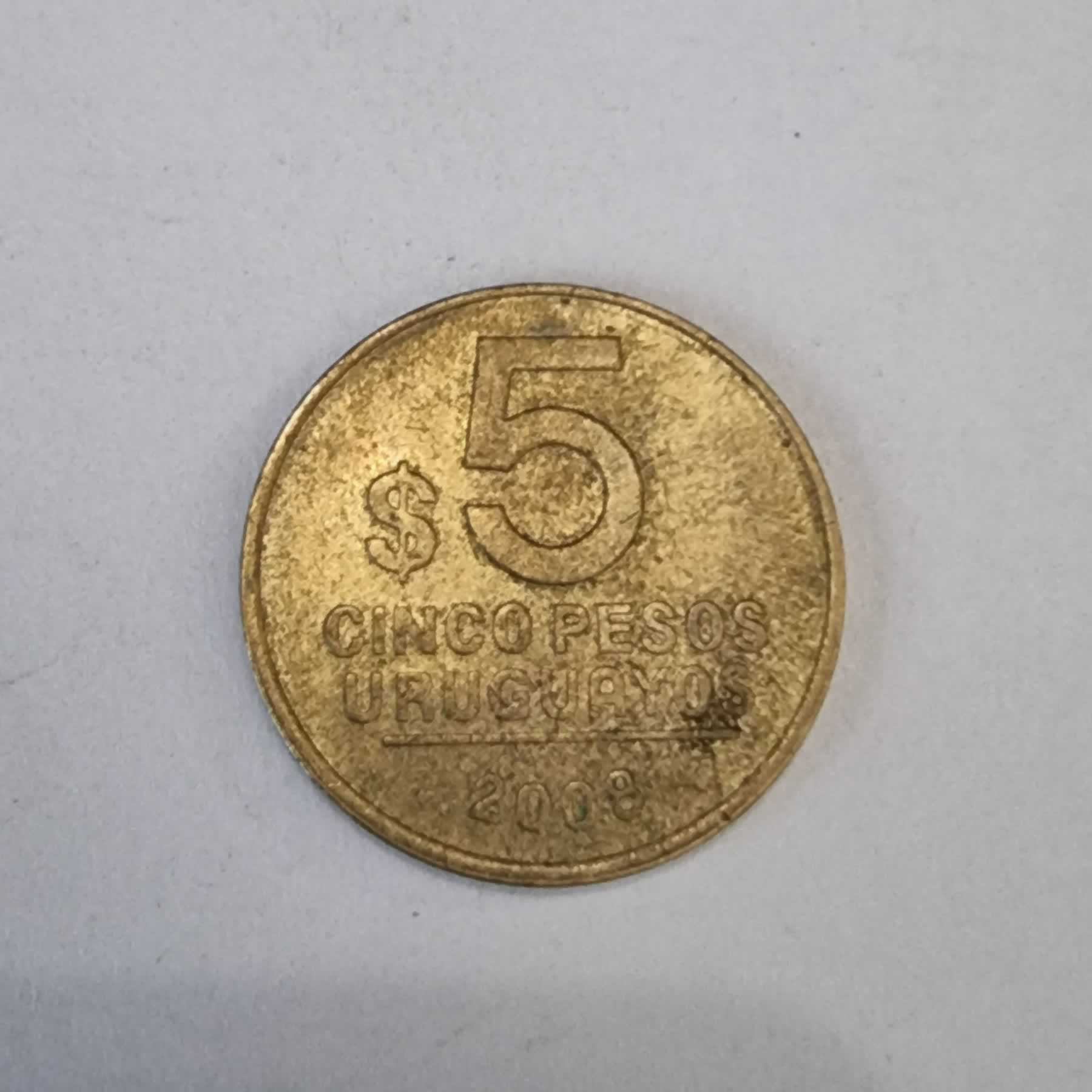 Reverso de 5 Pesos, 2008 So
