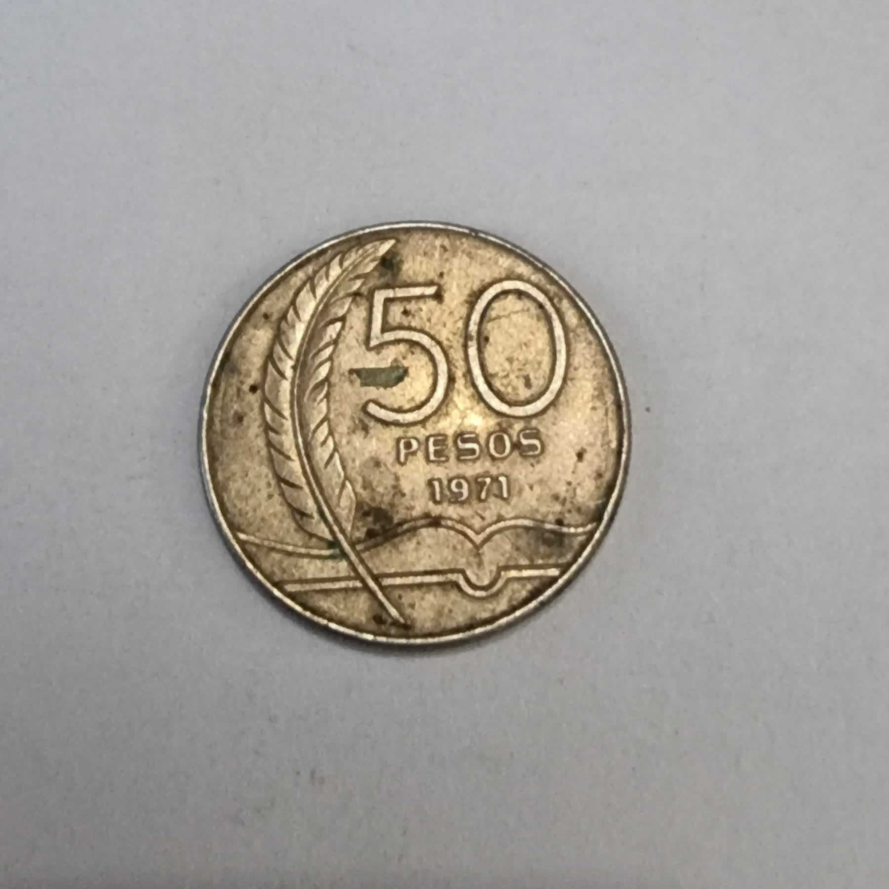 Reverso de 50 Pesos, 1971 So