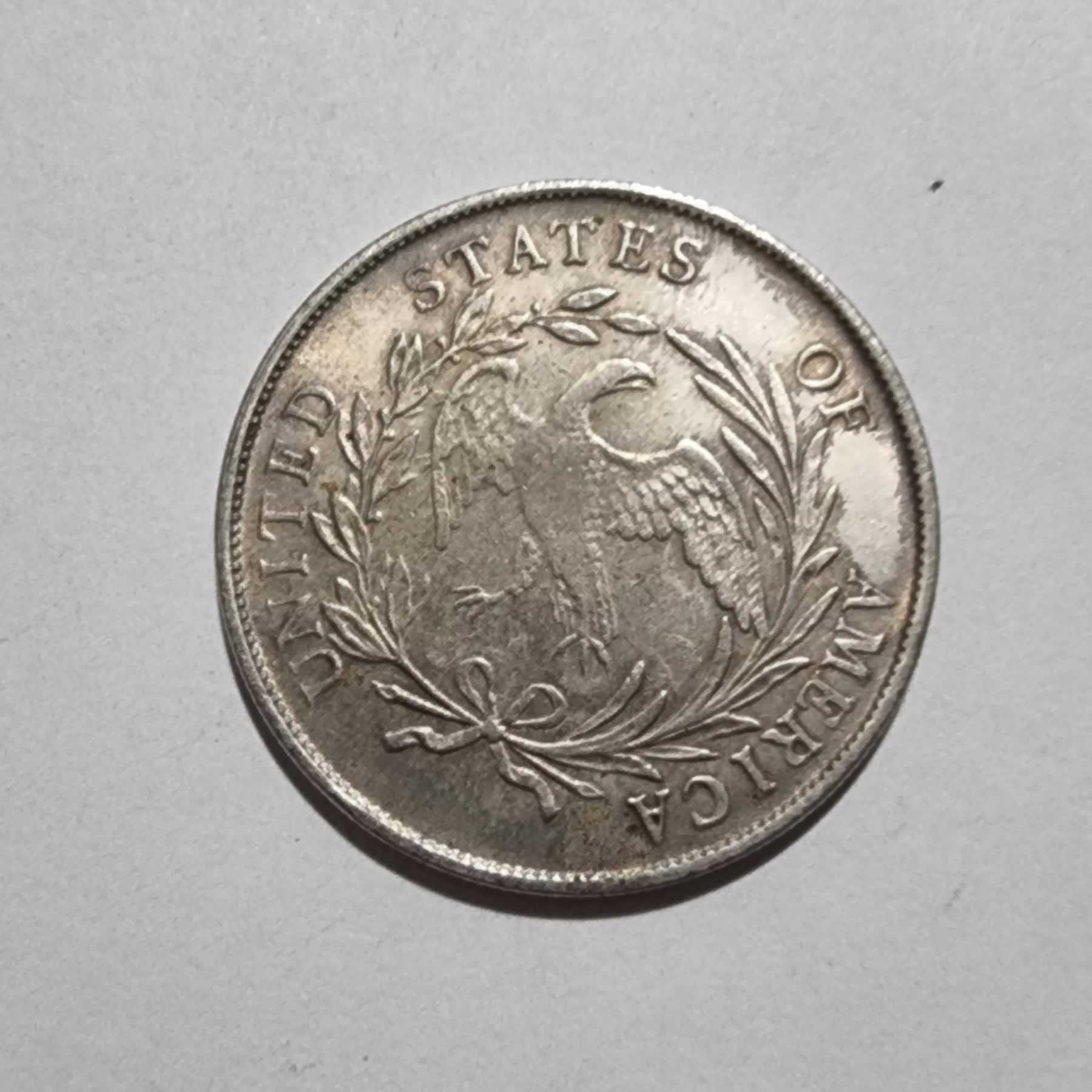 Reverso de 1/2 Dime, 1796, Estados Unidos