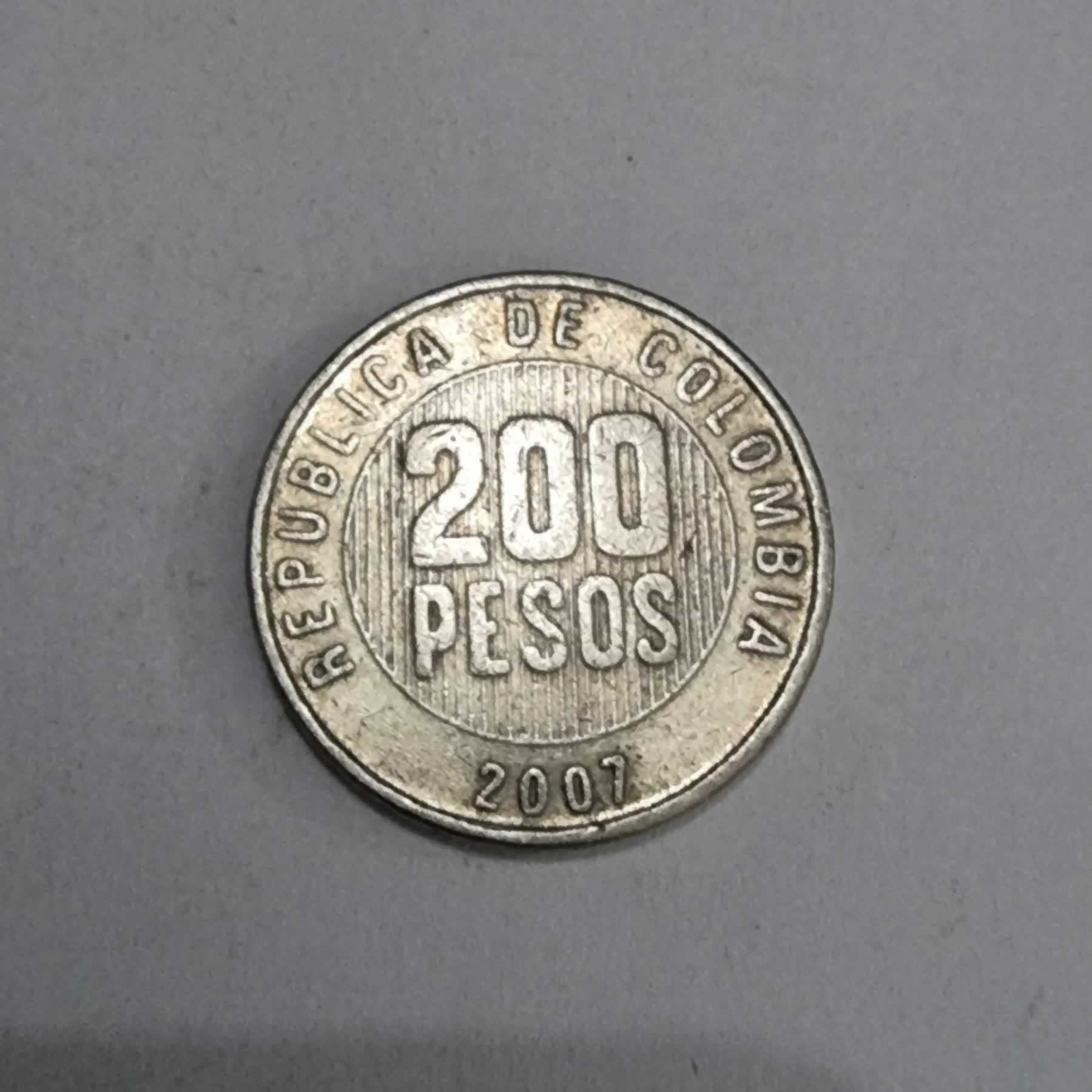 Reverso de 200 Pesos, 2007, Colombia