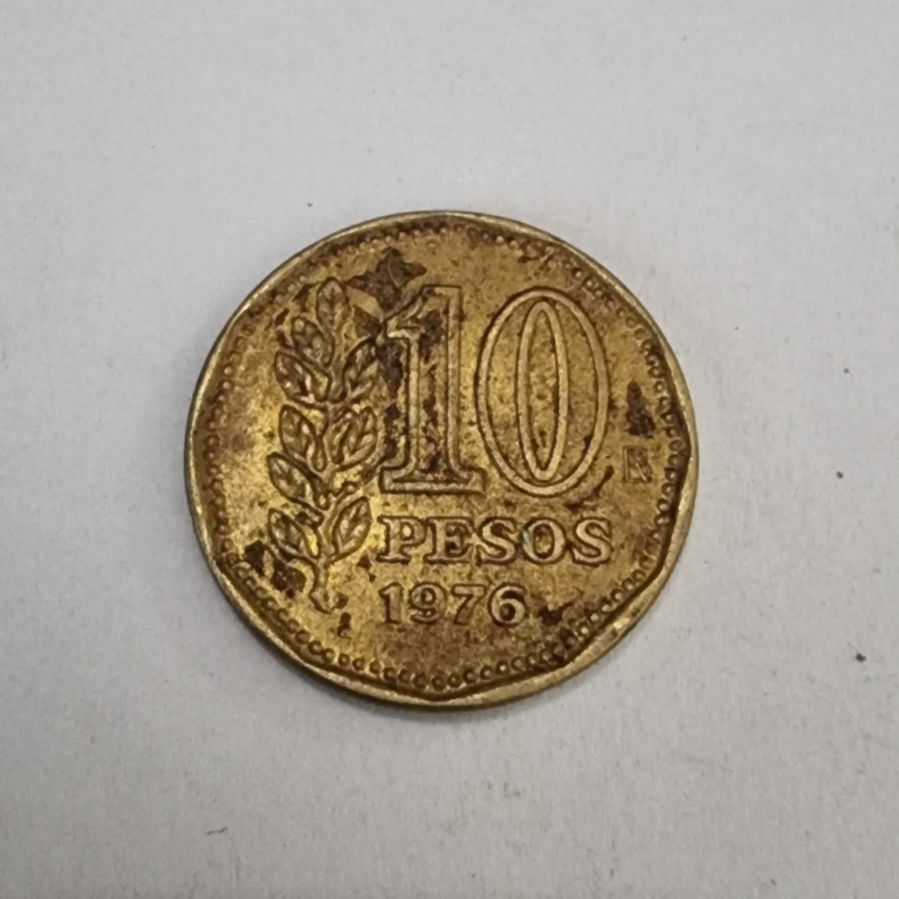 Reverso de 10 Pesos, 1976
